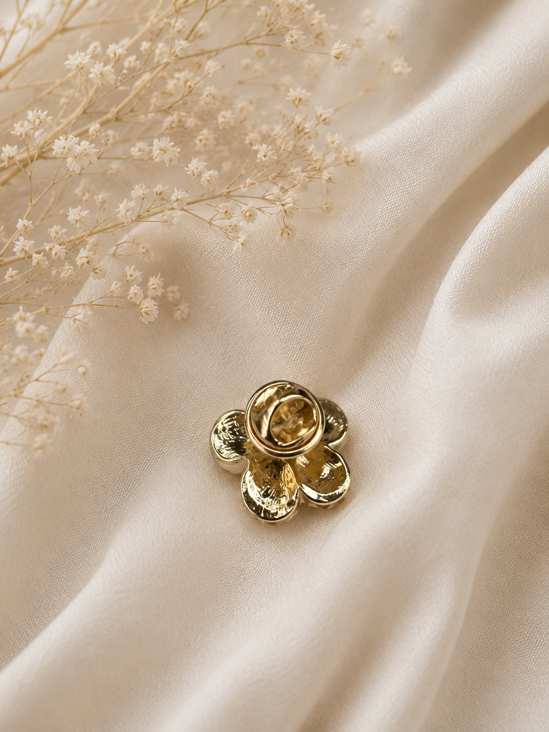 Gold Crystal Cherry Brooch, Elegant Cherry Lapel Pin