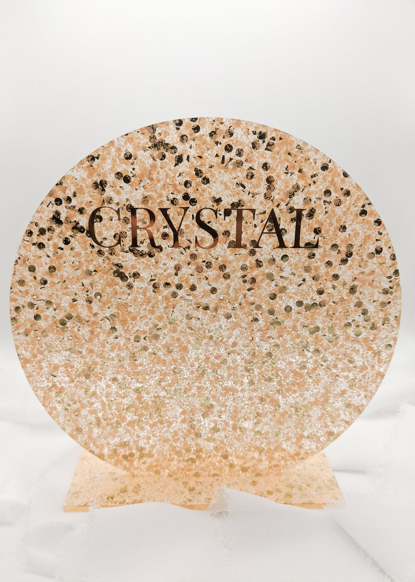 Custom Acrylic Circle Earring Holder – Personalized Jewelry Organizer Stand for Studs & Dangles