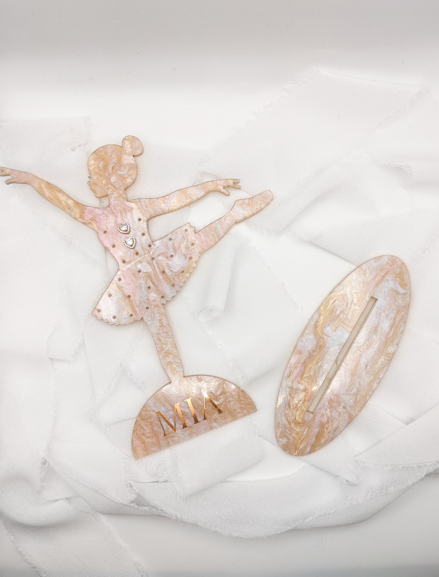 Ballerina Earring Holder, Personalized Acrylic Jewelry Stand for Girls