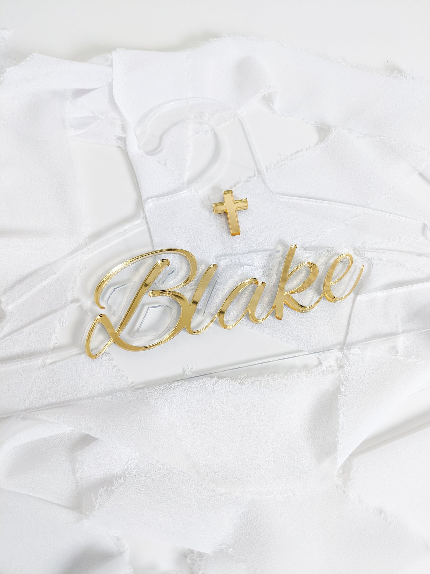 Custom Children’s Baptism Acrylic Hanger, Personalized Christening Keepsake