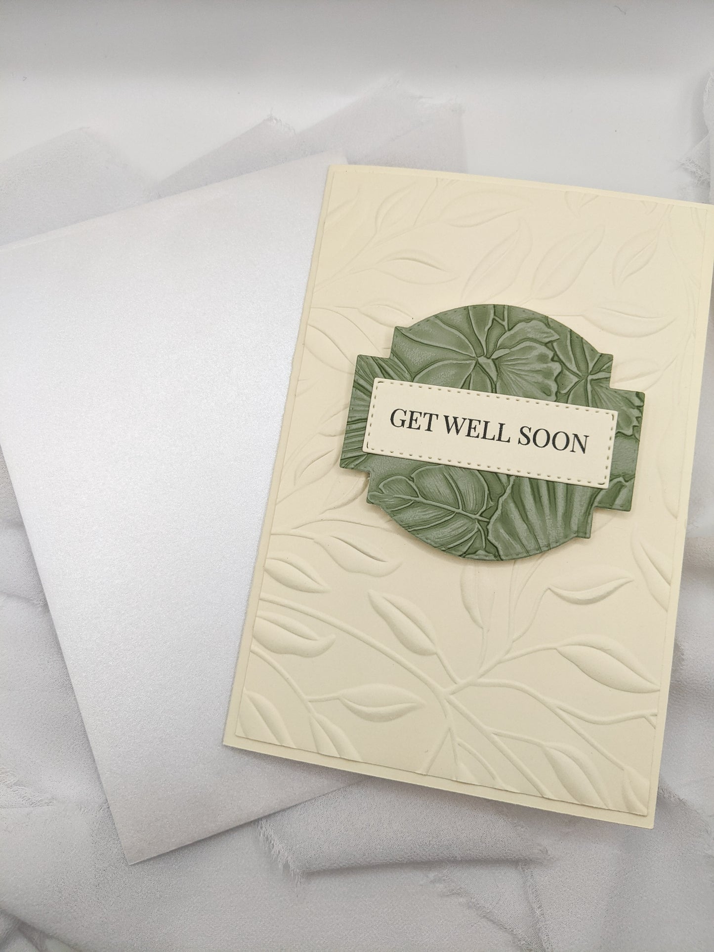 Get Well Soon Embossed Card