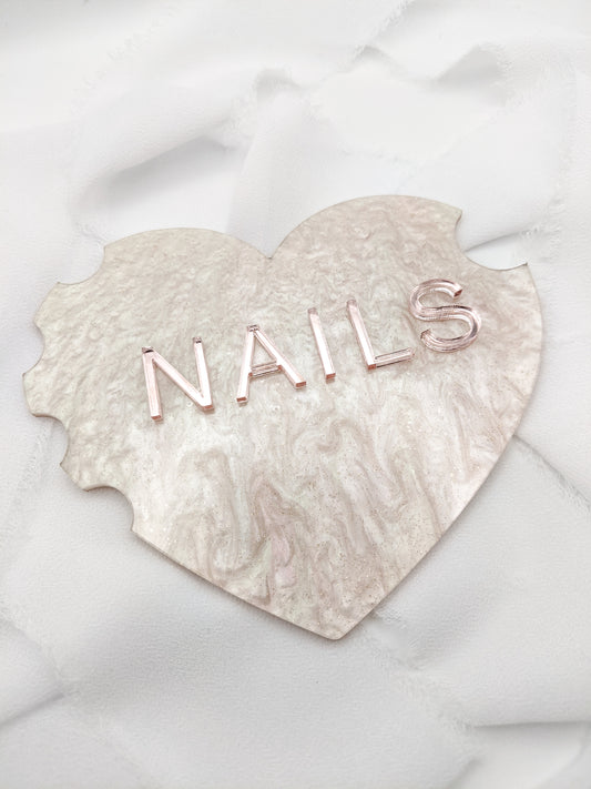 Acrylic Nail Photo Prop, Custom Heart Display for Nail Techs