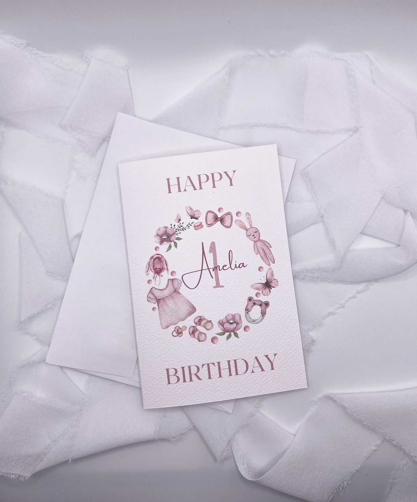 4”x6” Custom Pink Birthday Card