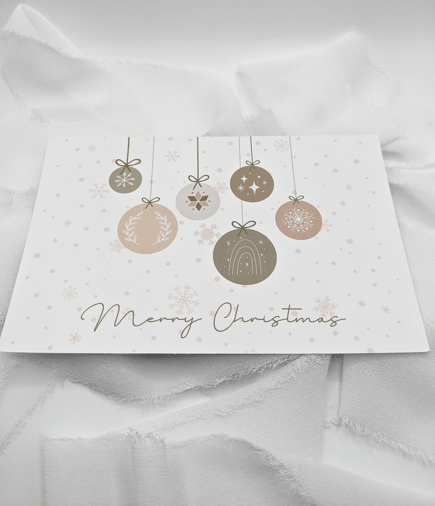Set of 5, Christmas Ornament Postcards