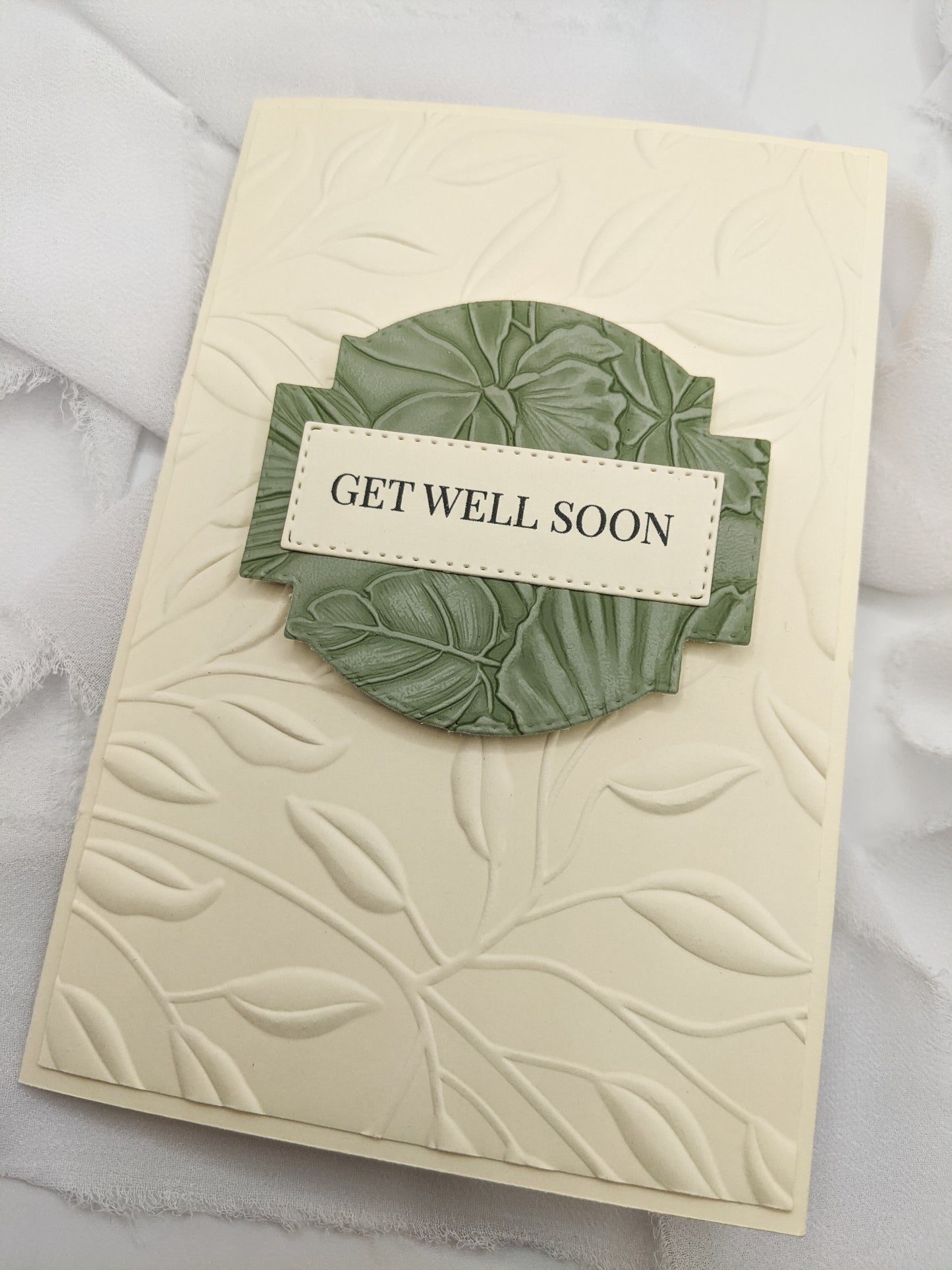 Get Well Soon Embossed Card