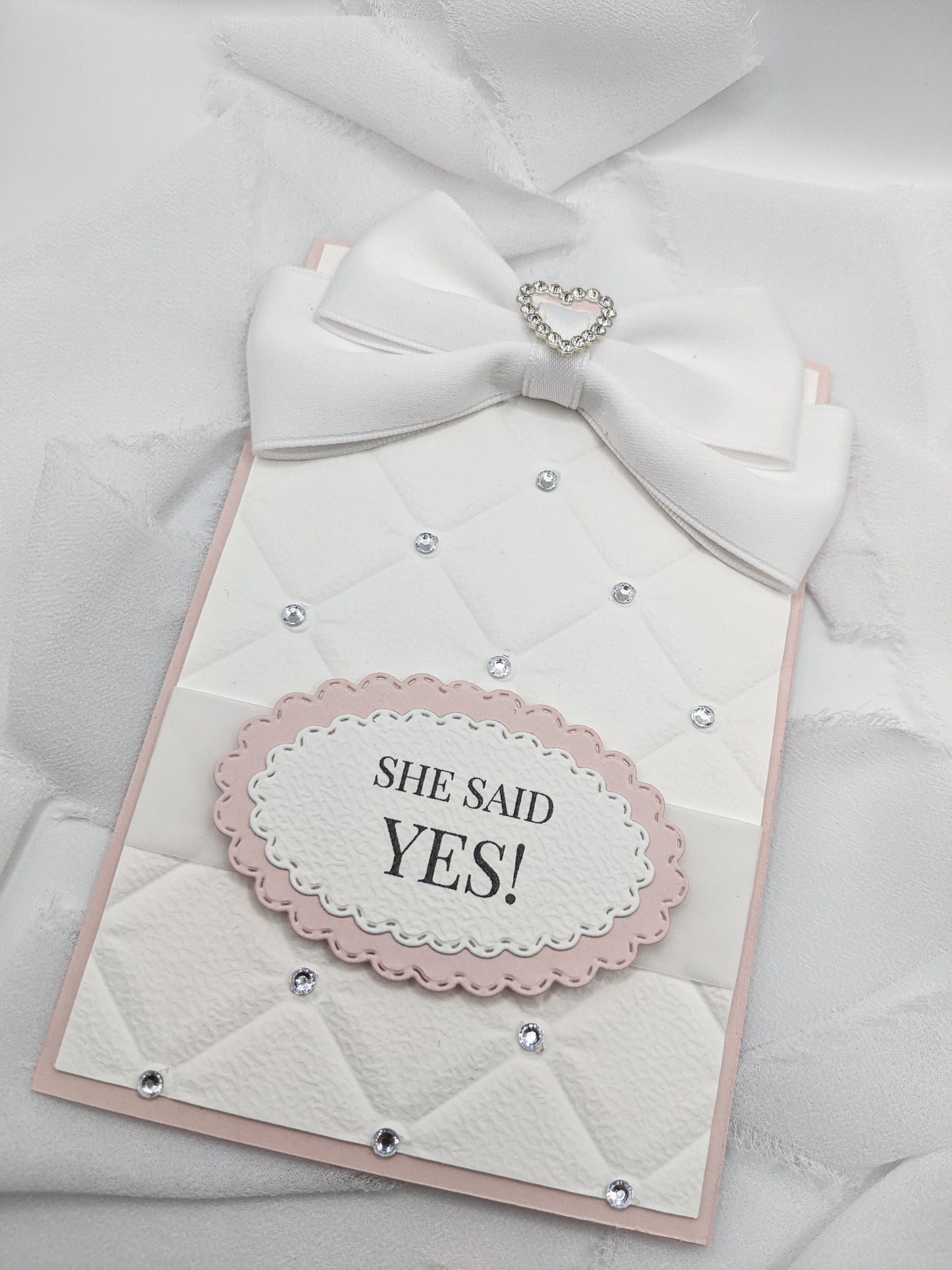 4"x6" She Said Yes Embossed Card