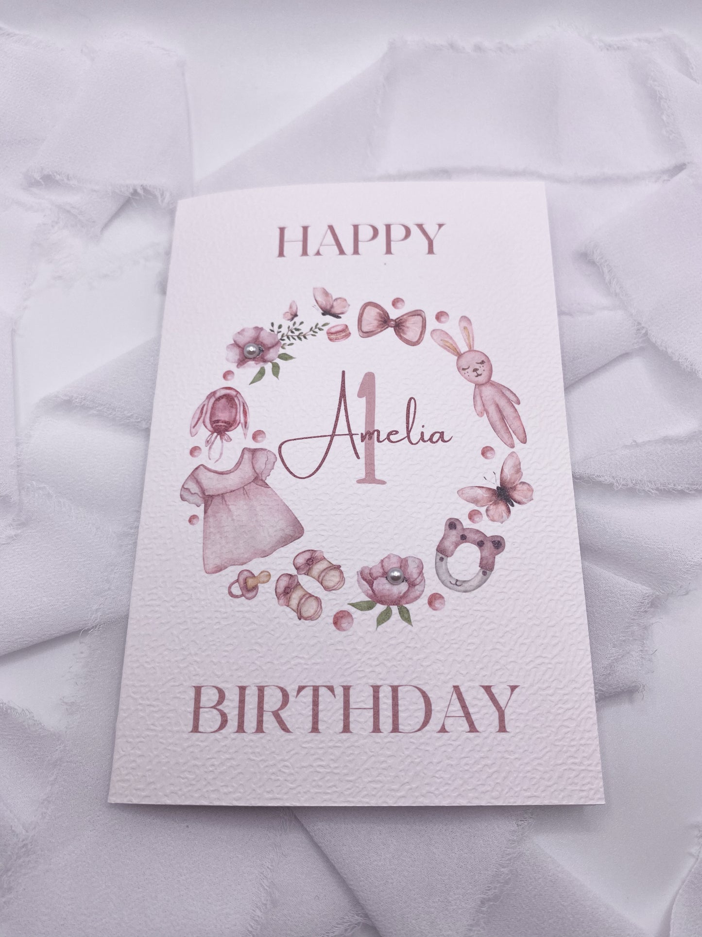 4”x6” Custom Pink Birthday Card