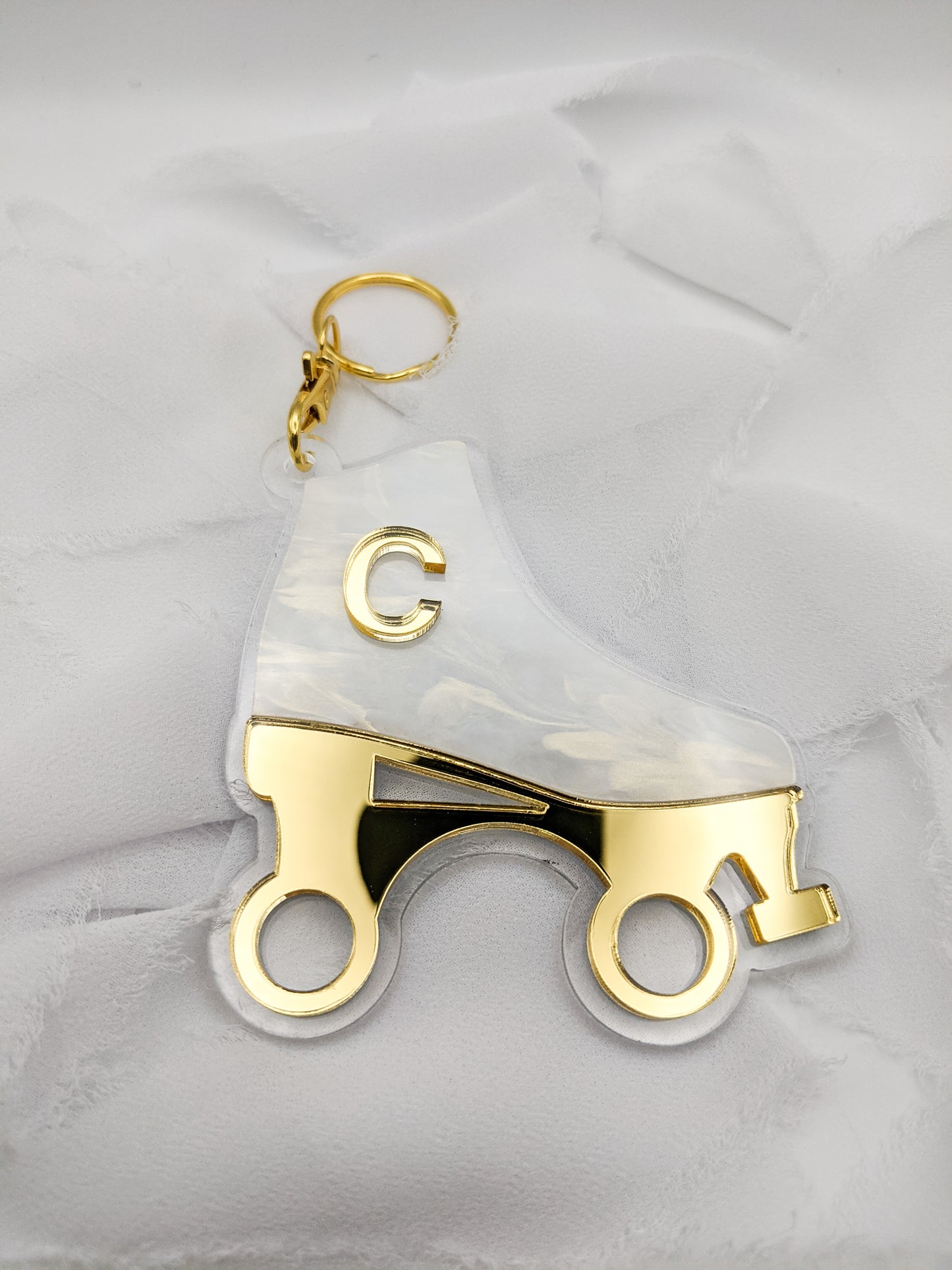 Custom Roller Skate Keychain with Initial