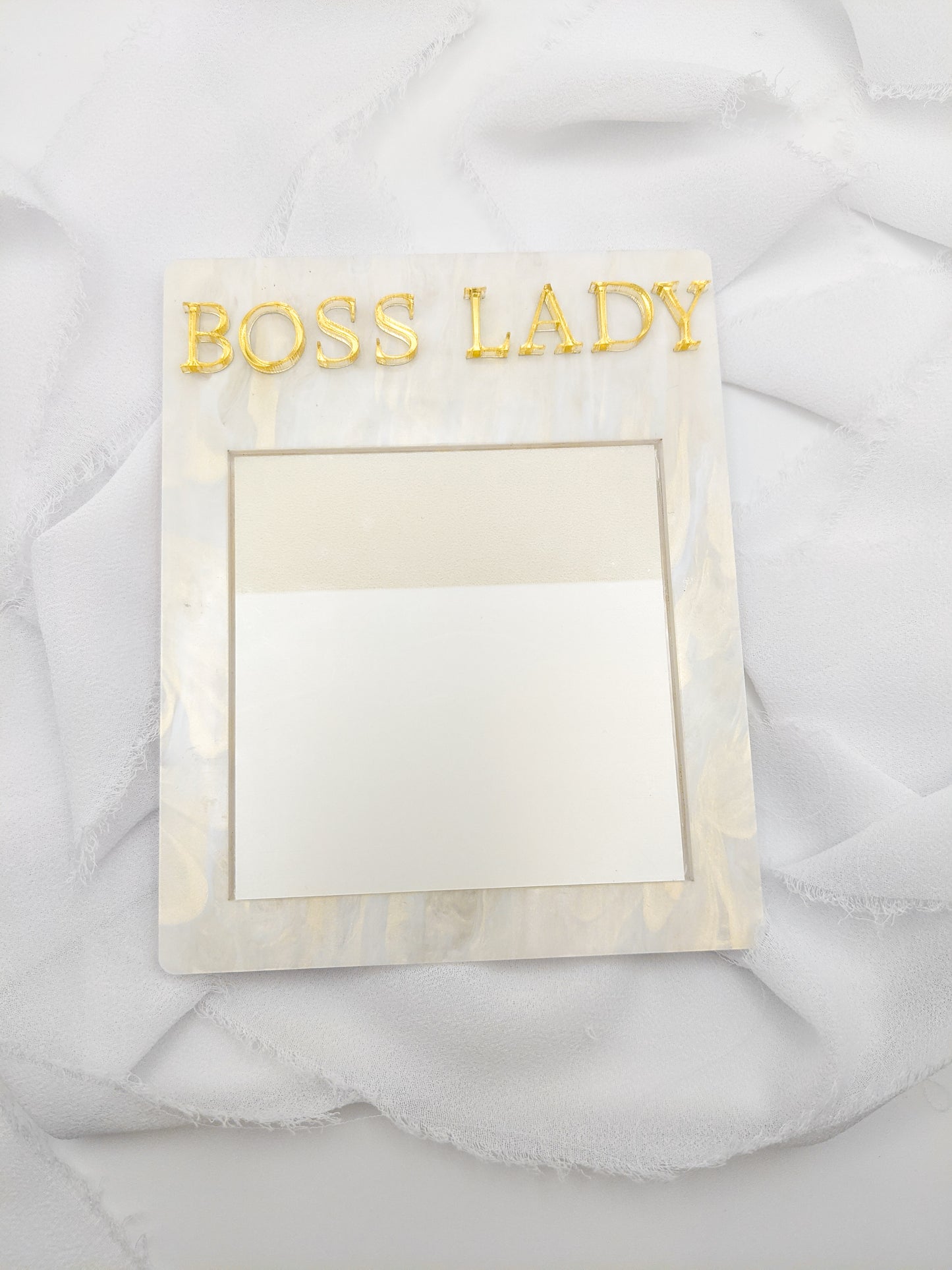 Custom Name Acrylic Post-It Holder, Personalized Desk Organizer & Sticky Note Holder for Office or Teacher Gift