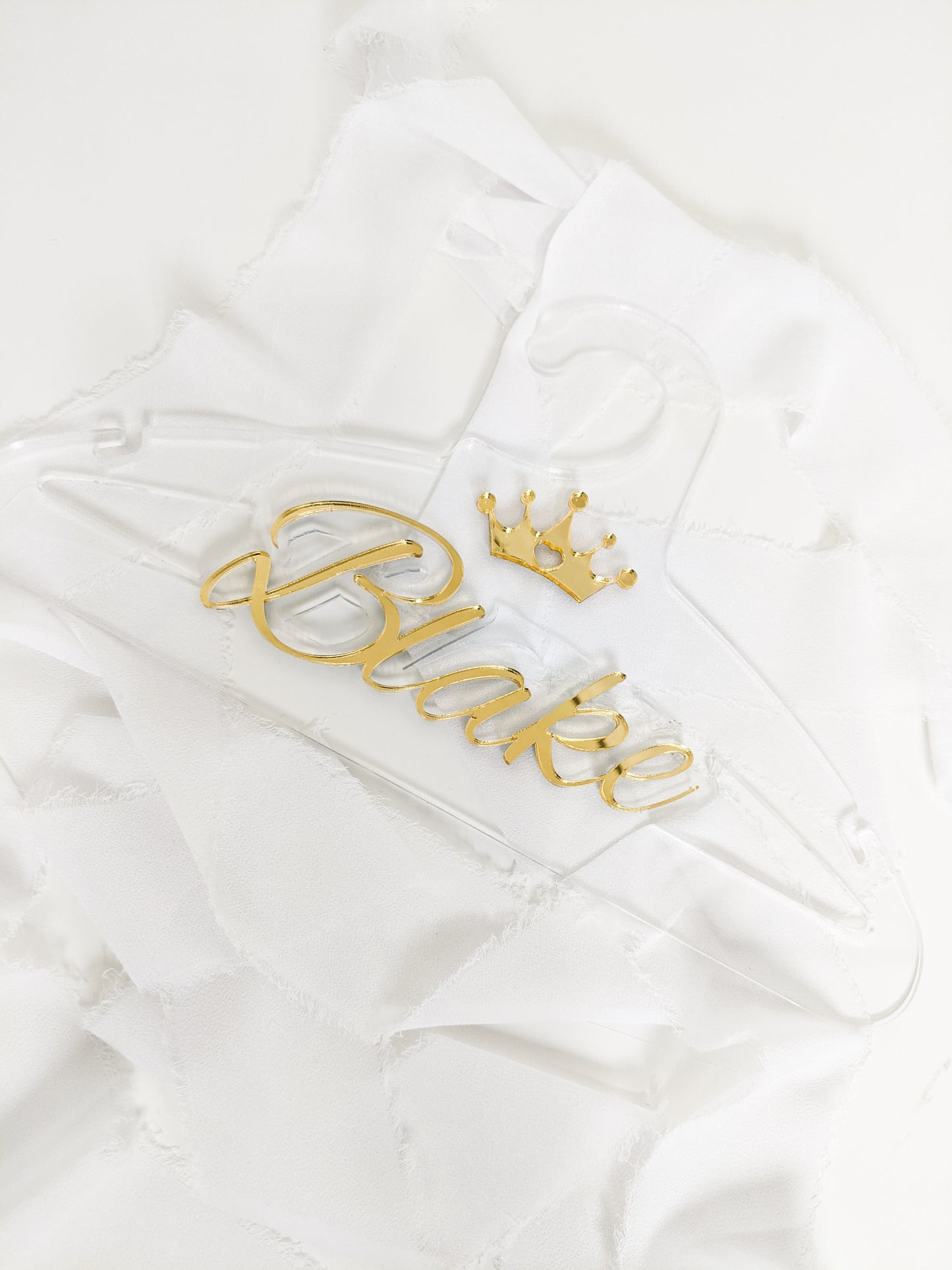 Custom Children’s Princess Crown Acrylic Hanger, Personalized Keepsake for Little Girls