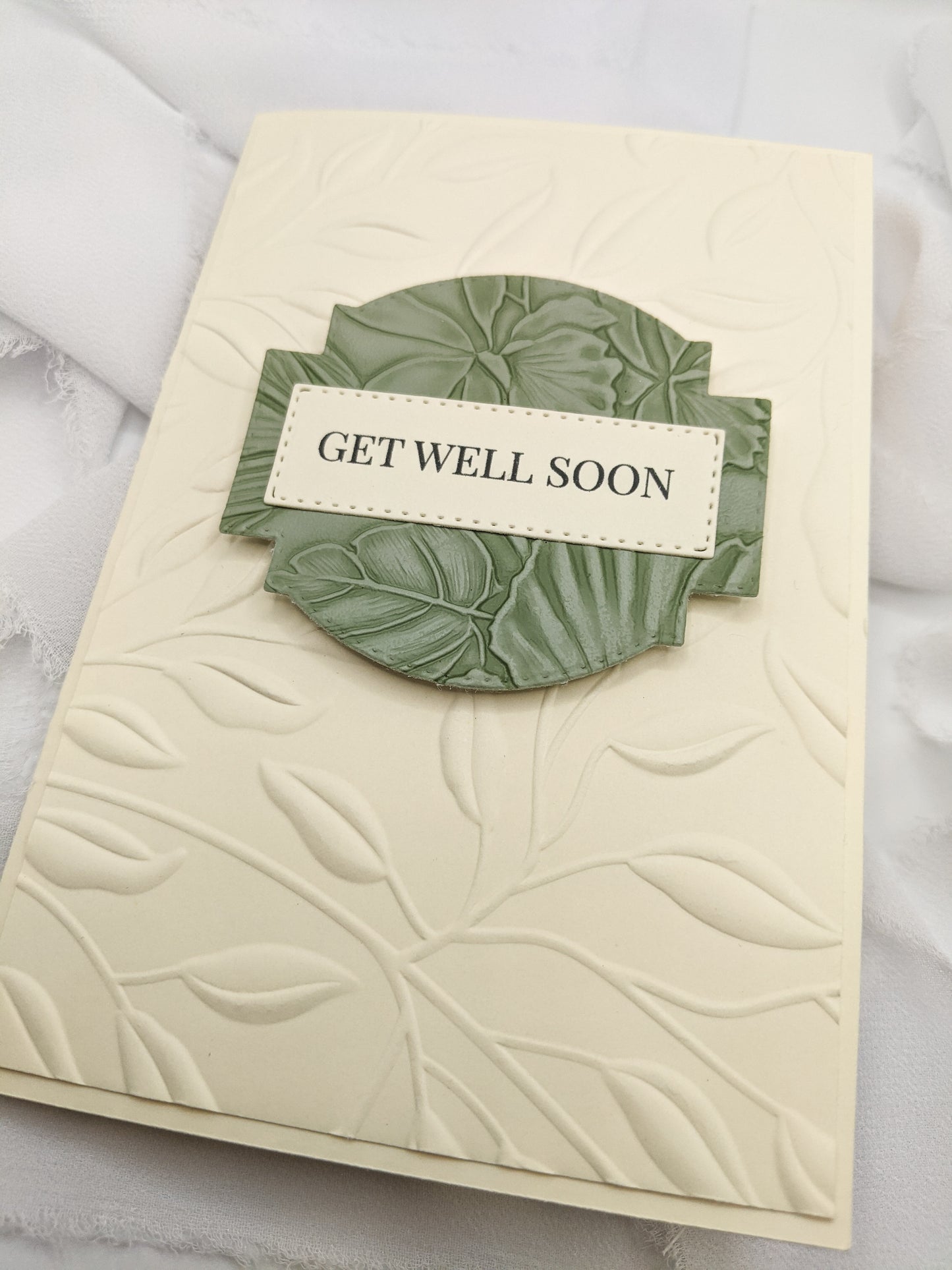 Get Well Soon Embossed Card