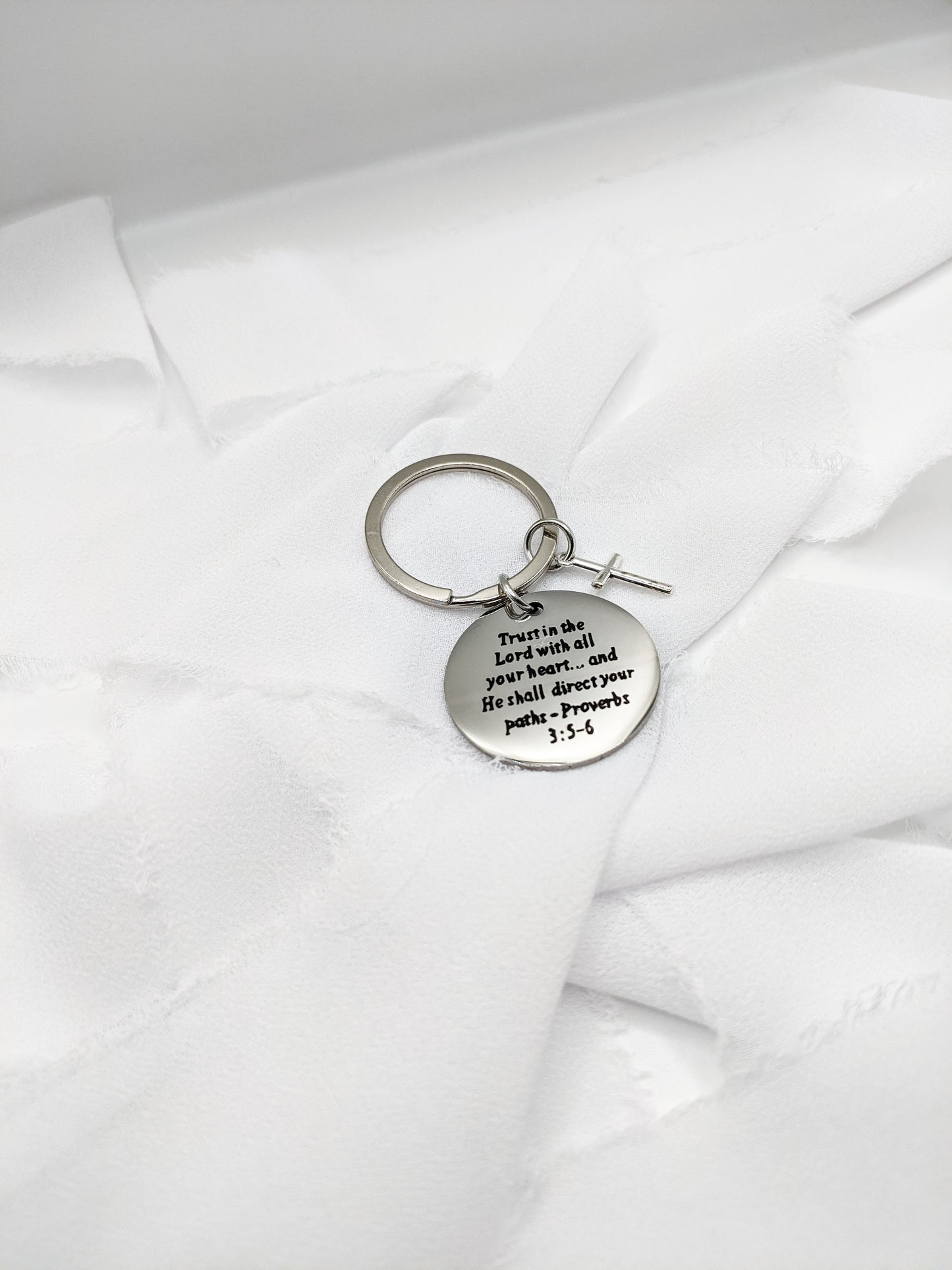 Silver Trust in the Lord Keychain