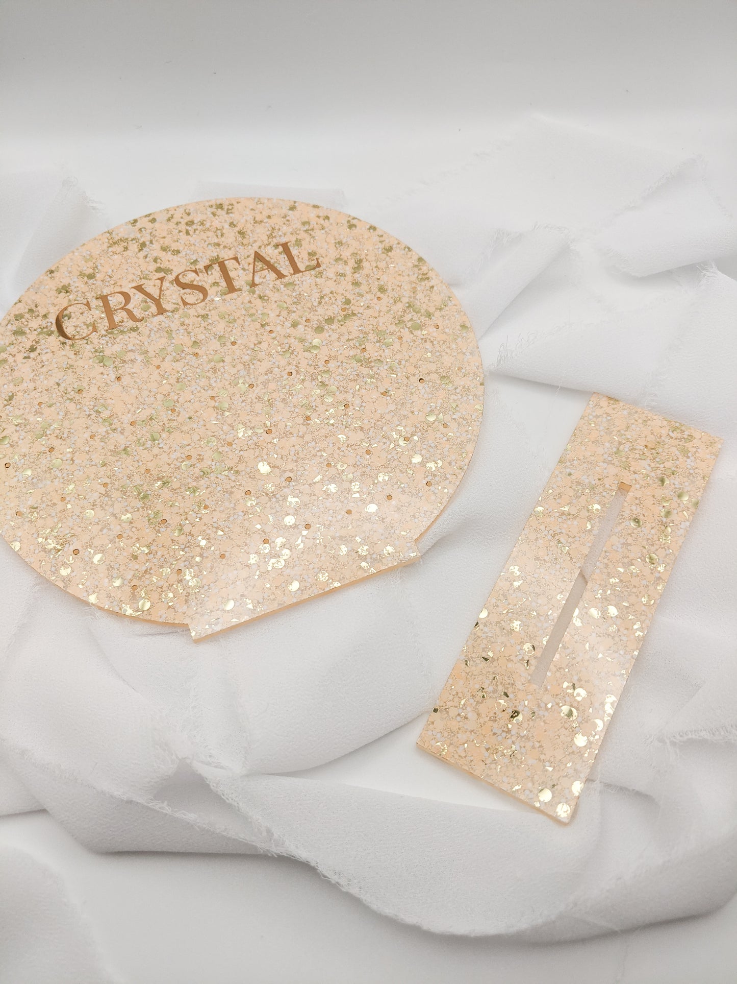 Custom Acrylic Circle Earring Holder – Personalized Jewelry Organizer Stand for Studs & Dangles