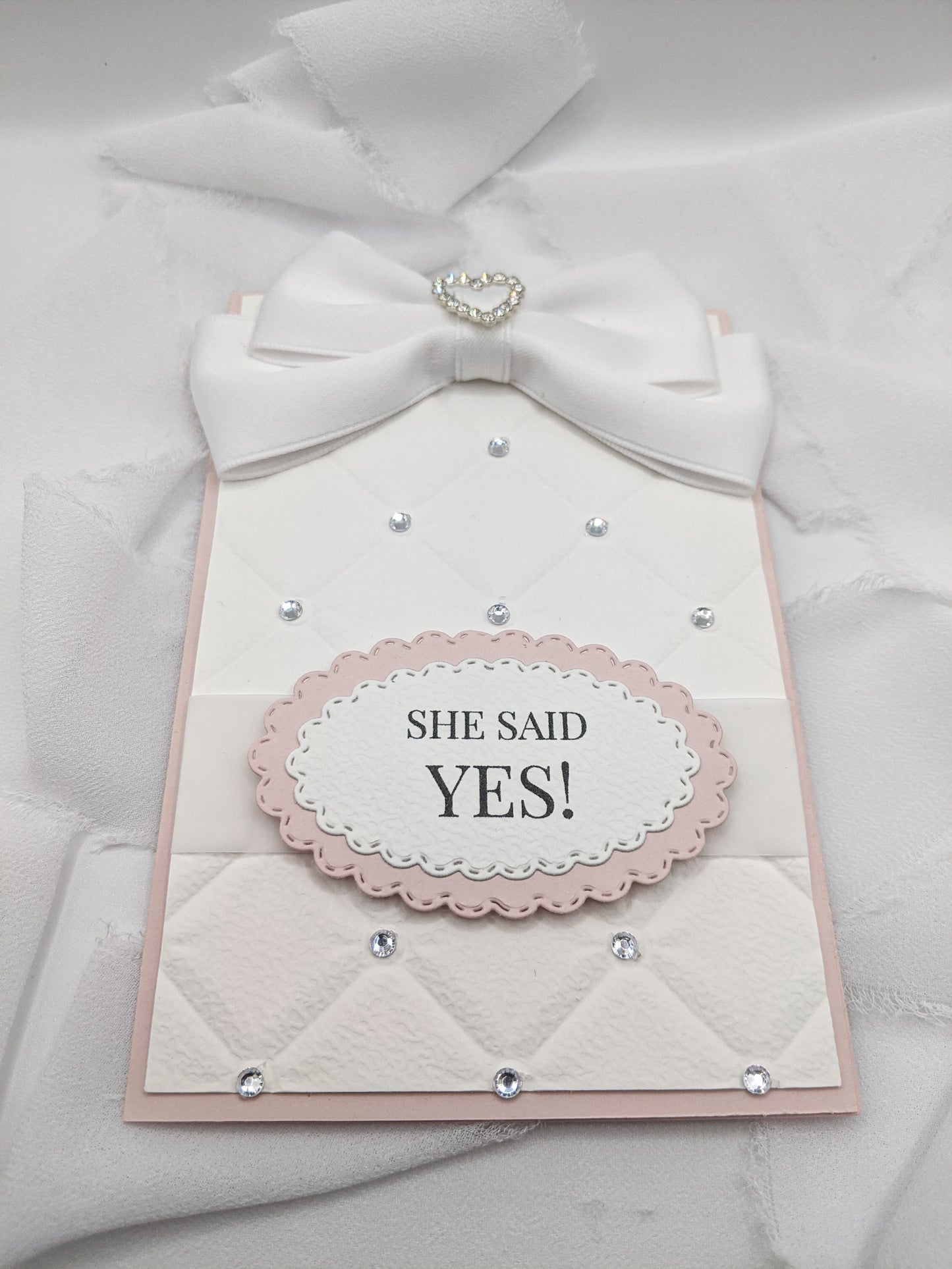 4"x6" She Said Yes Embossed Card
