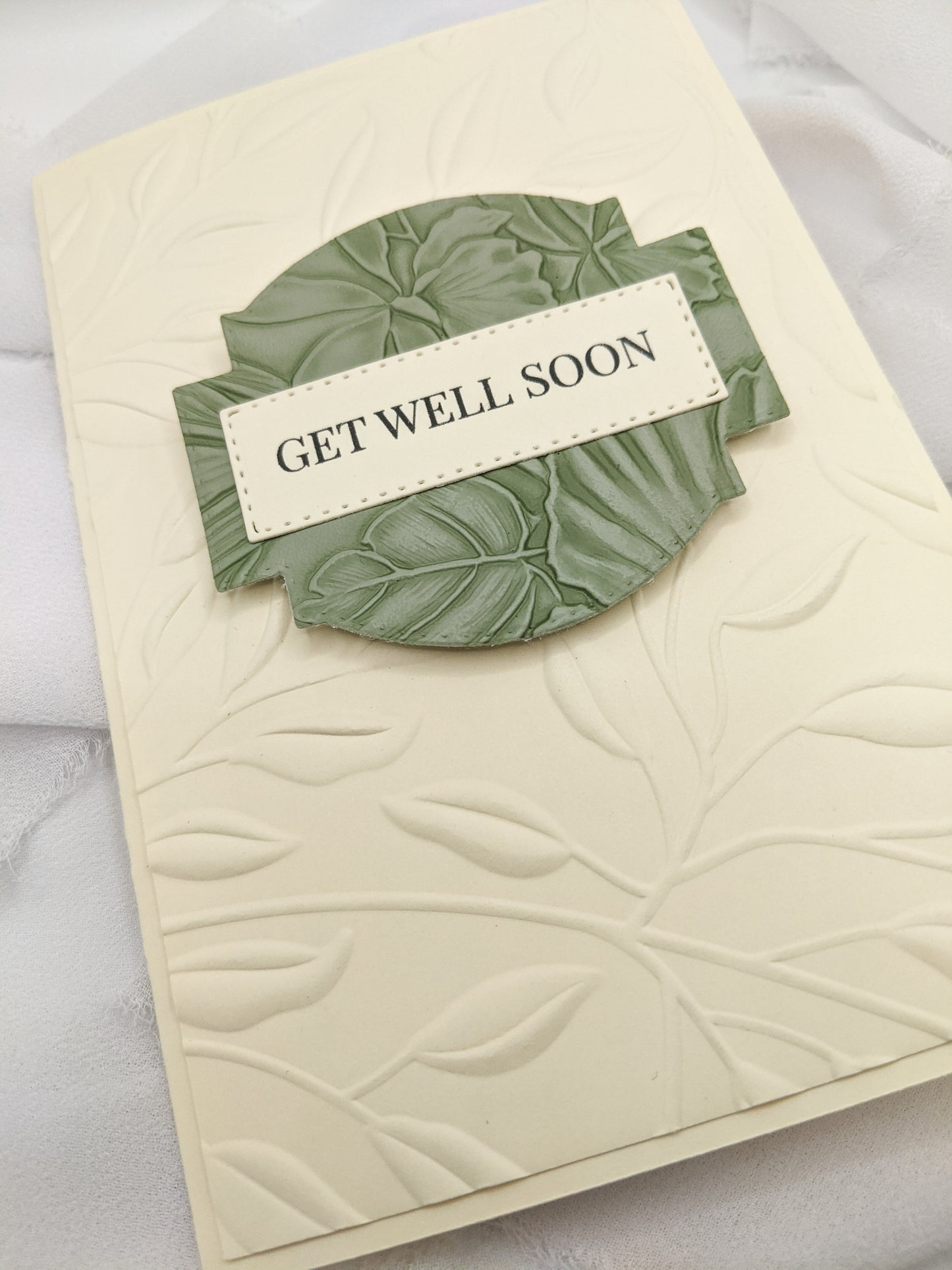 Get Well Soon Embossed Card
