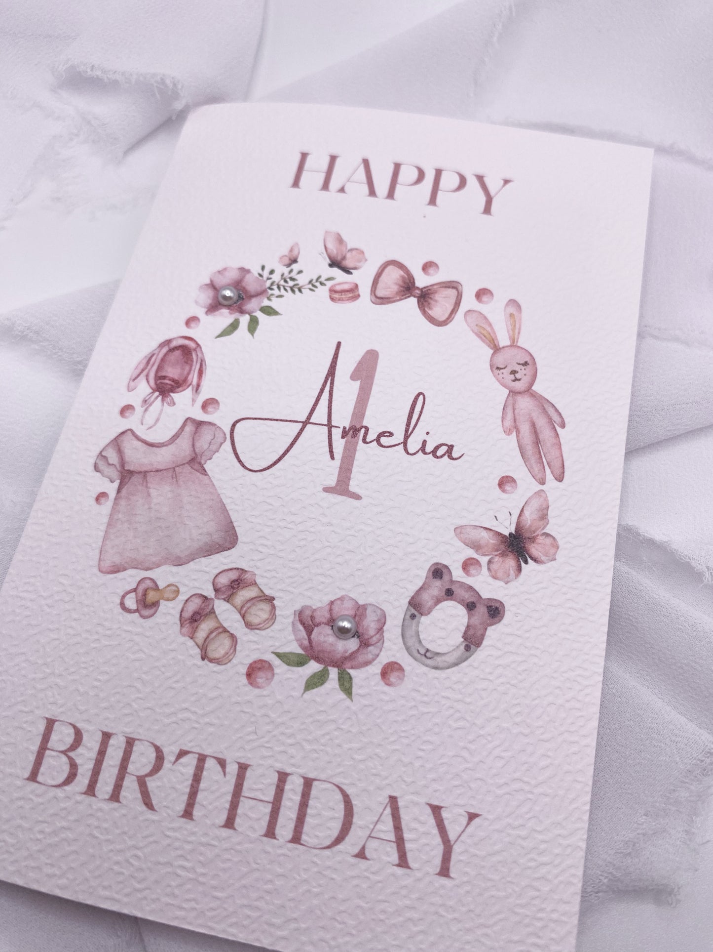 4”x6” Custom Pink Birthday Card