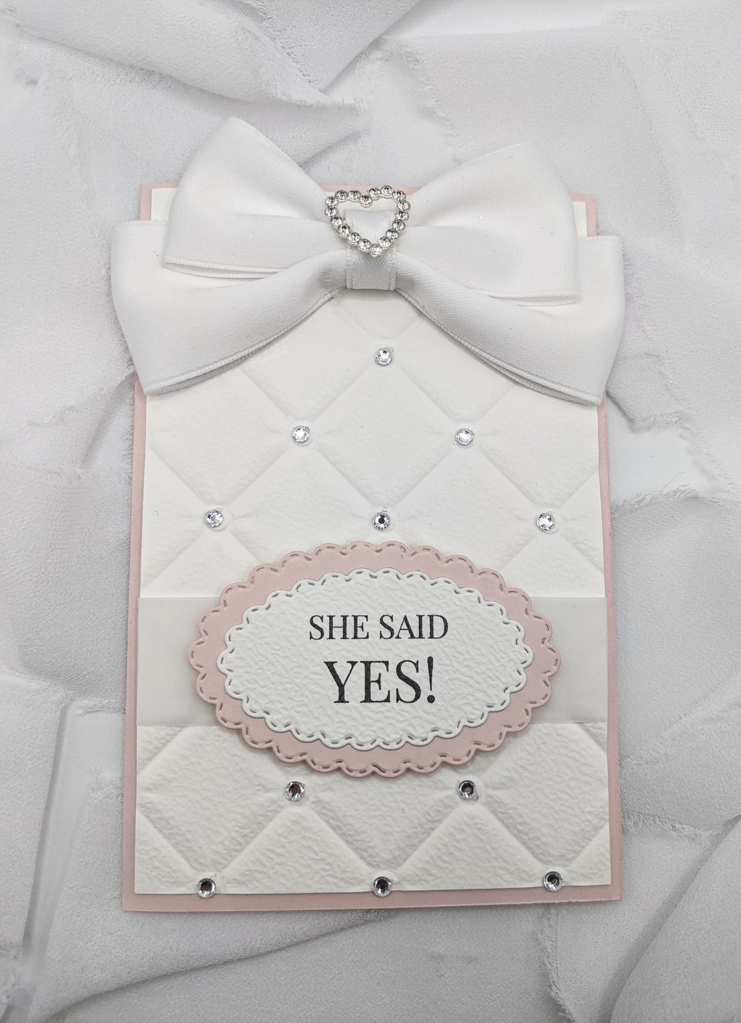 4"x6" She Said Yes Embossed Card