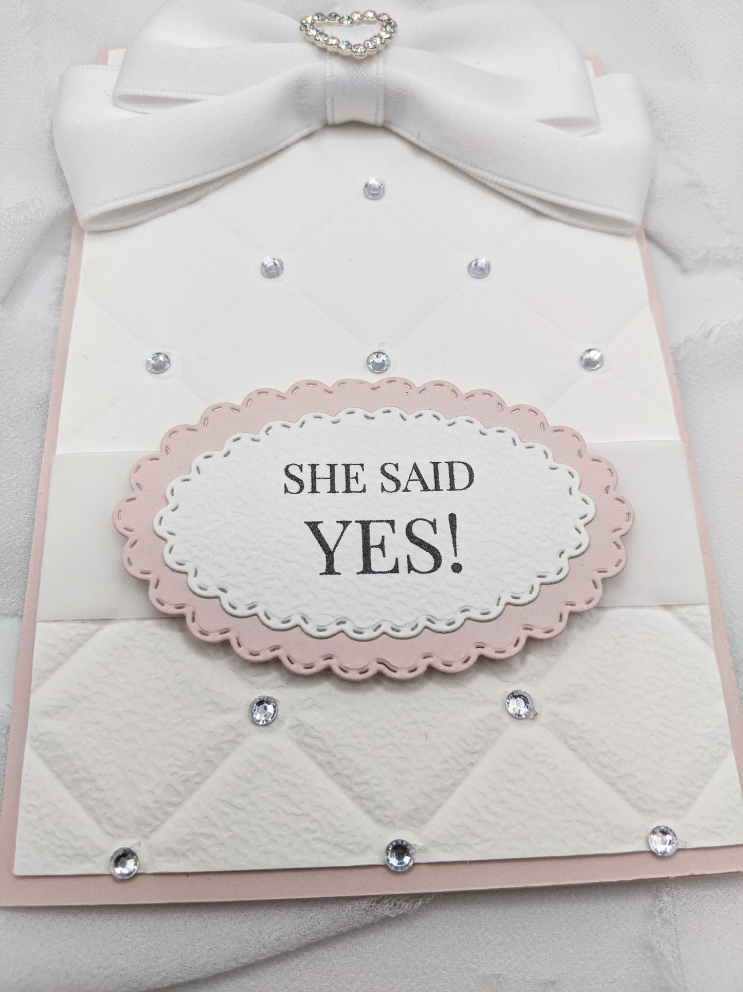 4"x6" She Said Yes Embossed Card