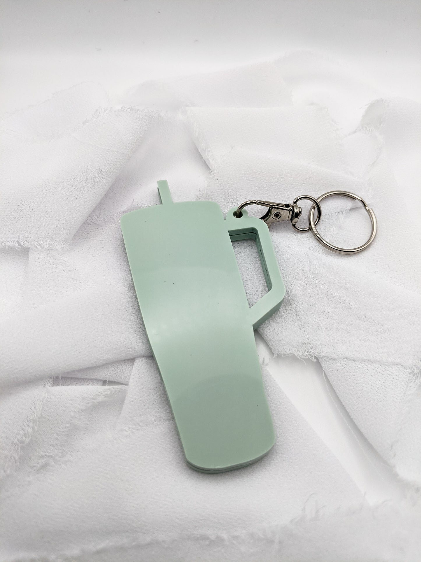 Custom Tumbler Keychain with Initial