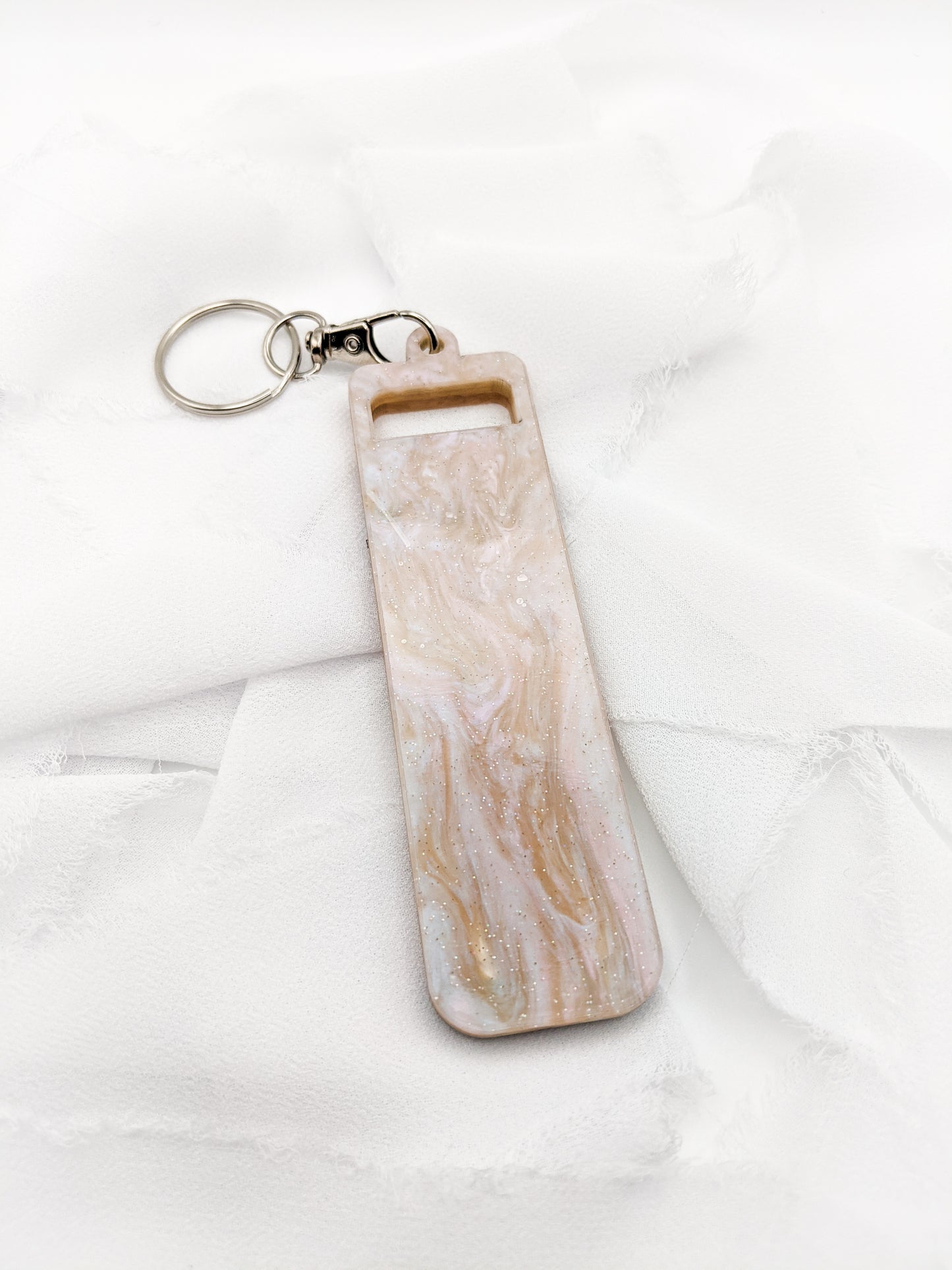 Custom Tumbler Keychain with Initial
