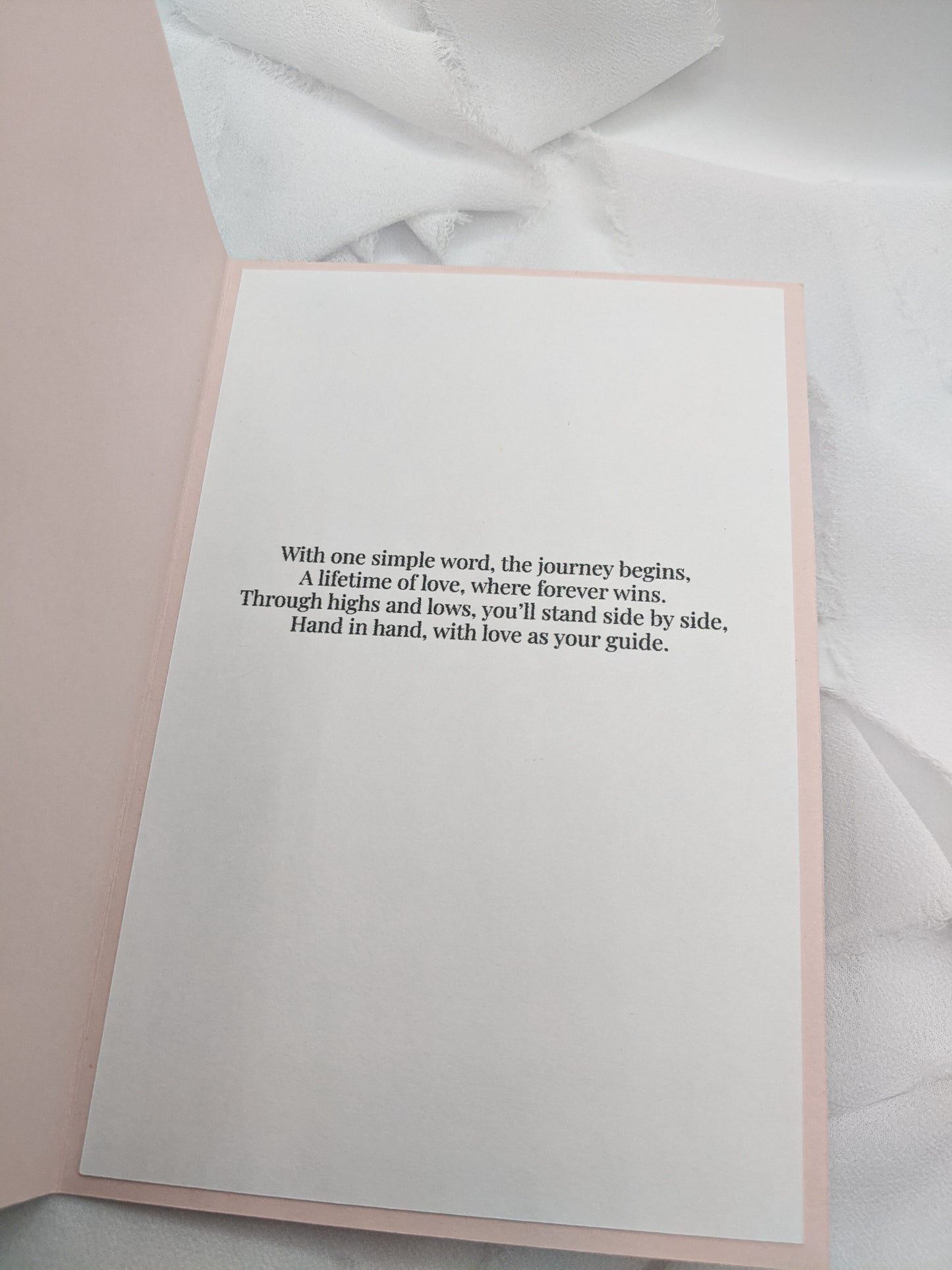 4"x6" She Said Yes Embossed Card