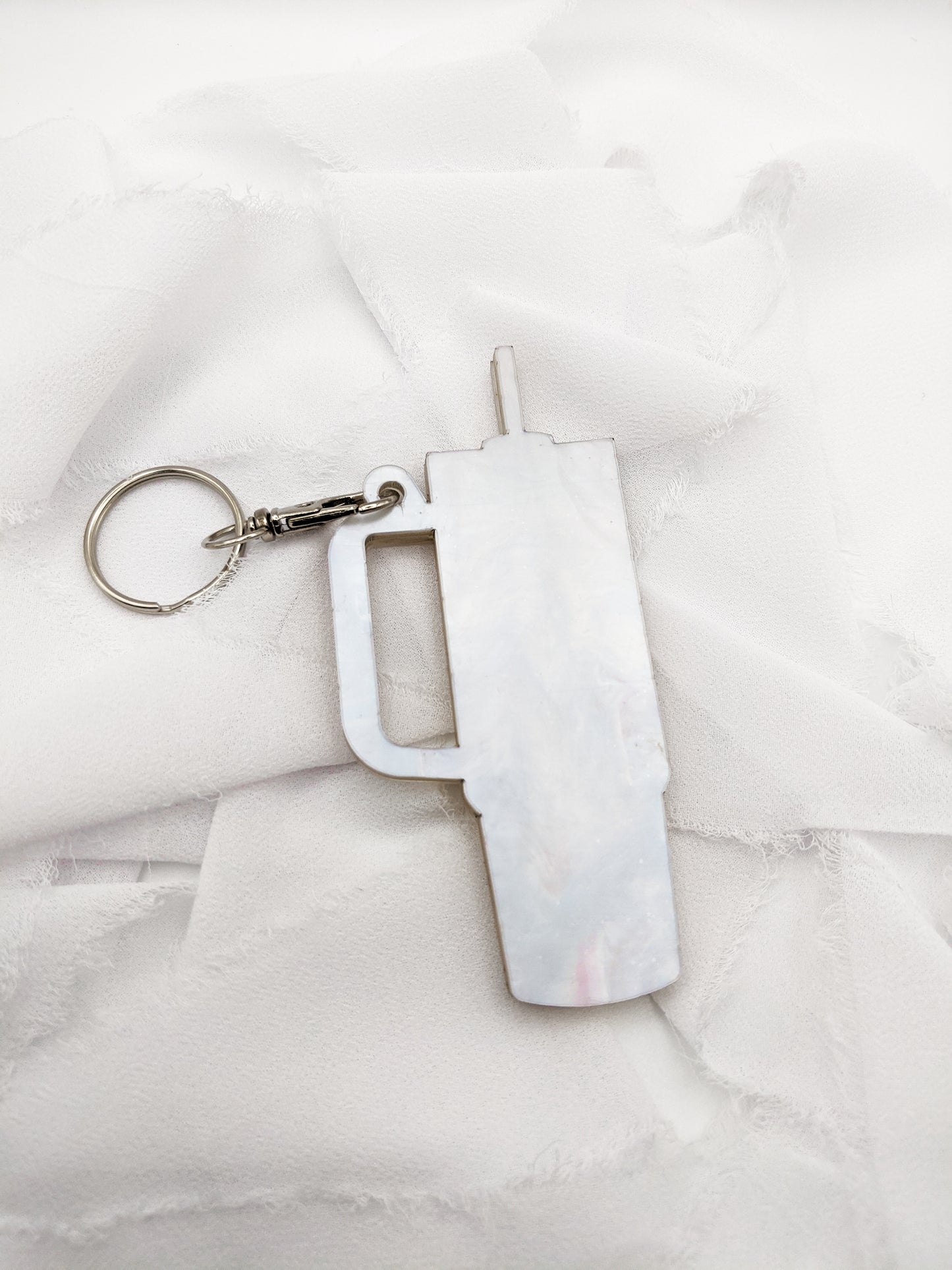 Custom Tumbler Keychain with Initial