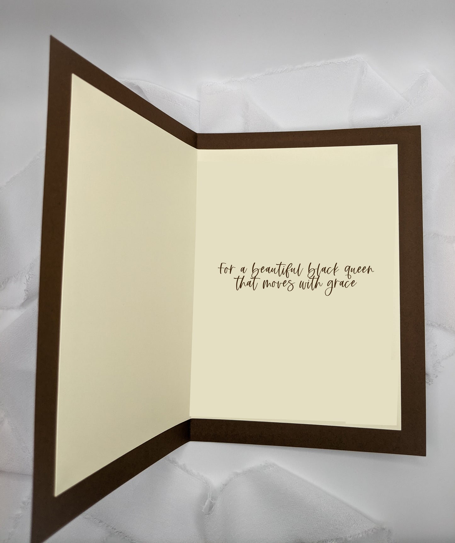 Black Queen Gold Foil Greeting Card