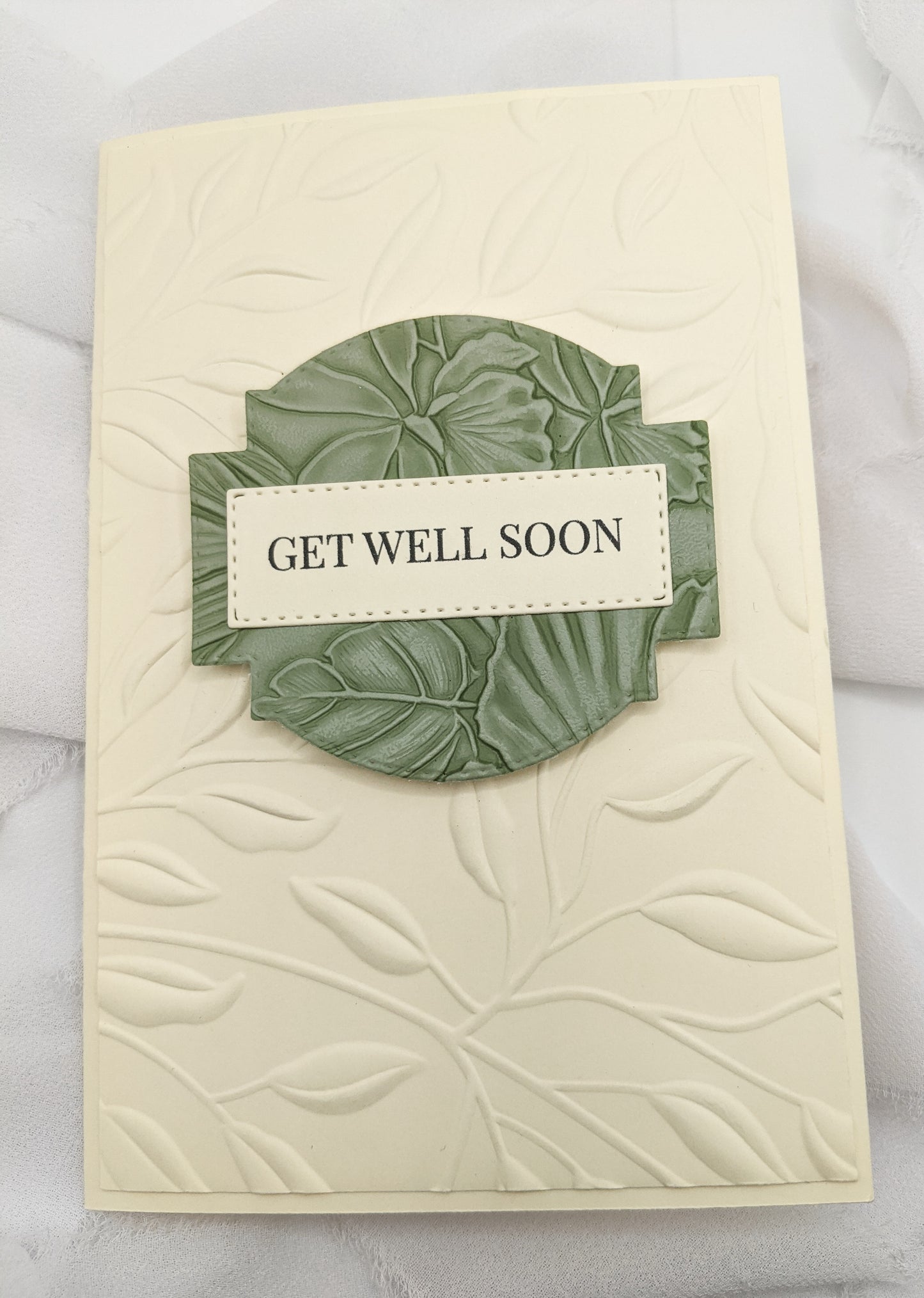 Get Well Soon Embossed Card
