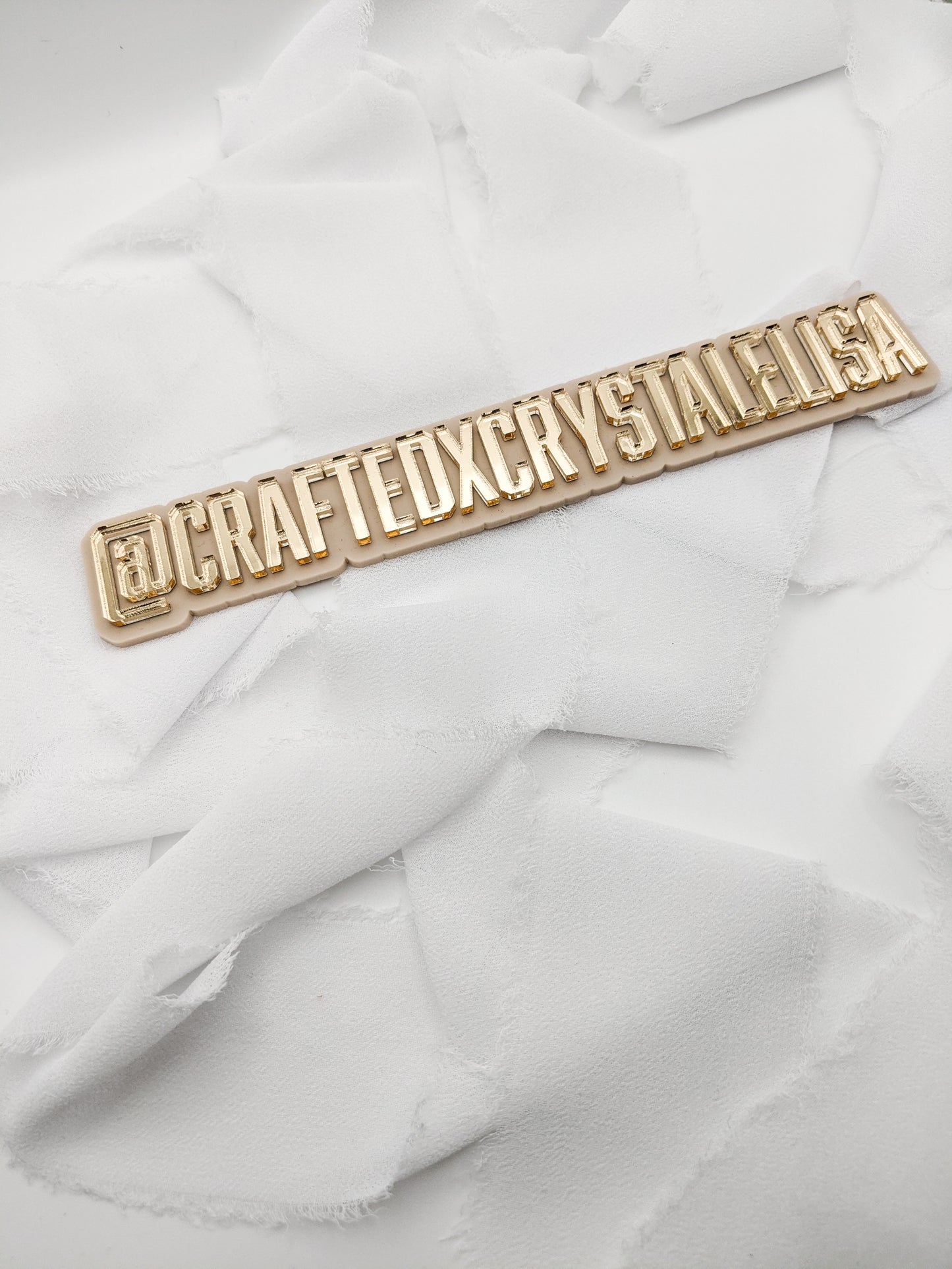 Custom Acrylic Watermark Sign for Small Business, Personalized Logo Display for Photos