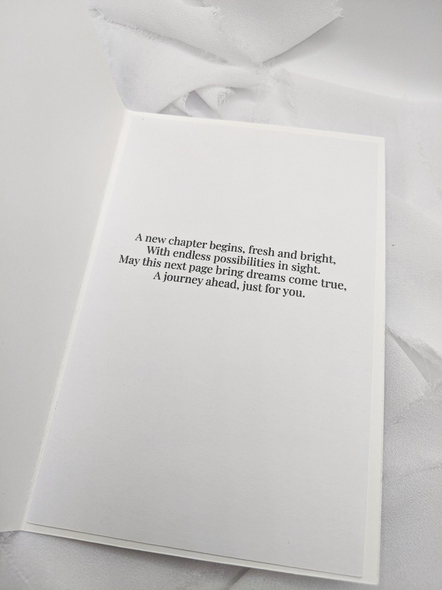 4"x6" New Chapter Embossed Card