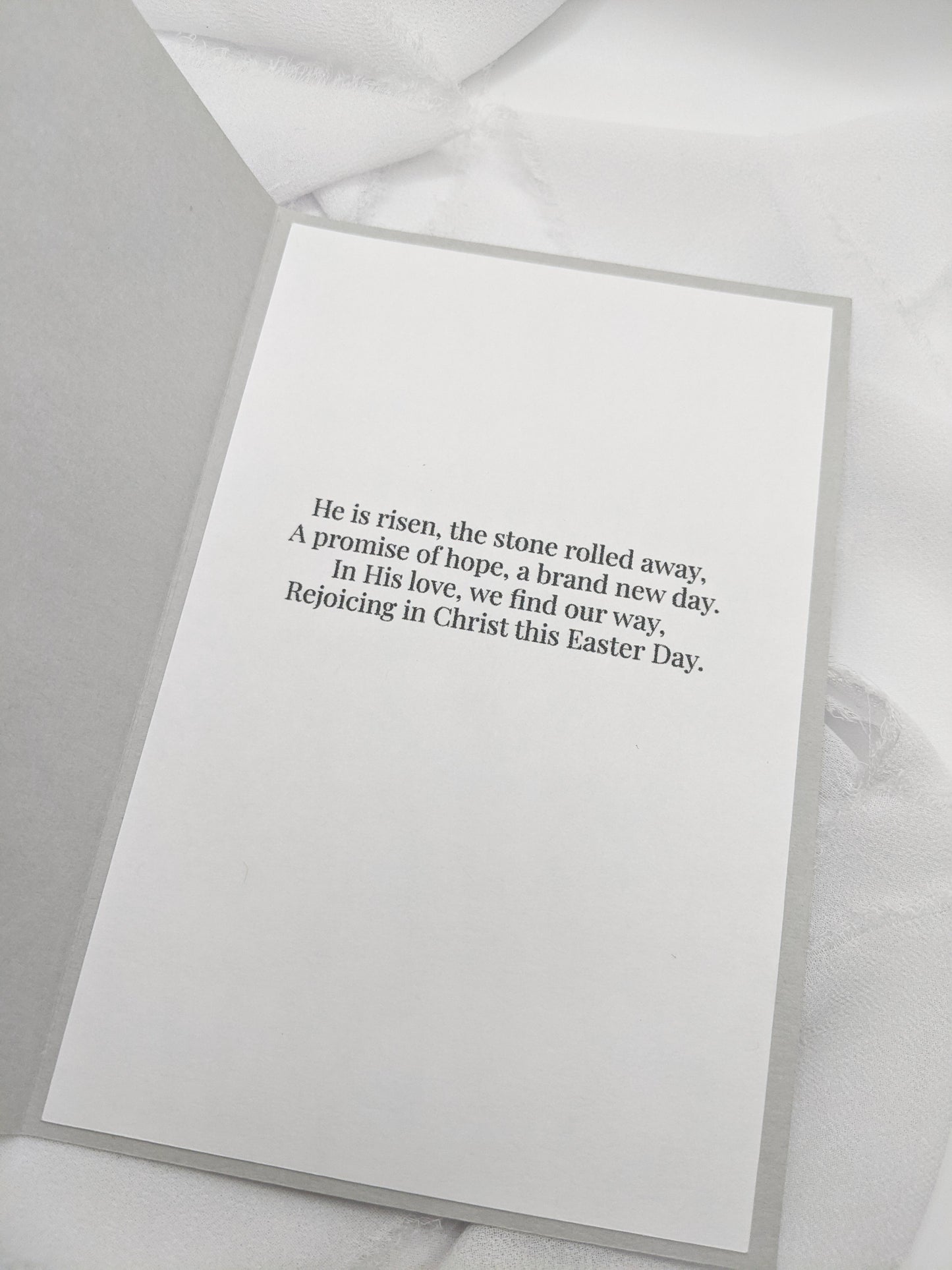 4"x6" Easter He Is Risen Embossed Card