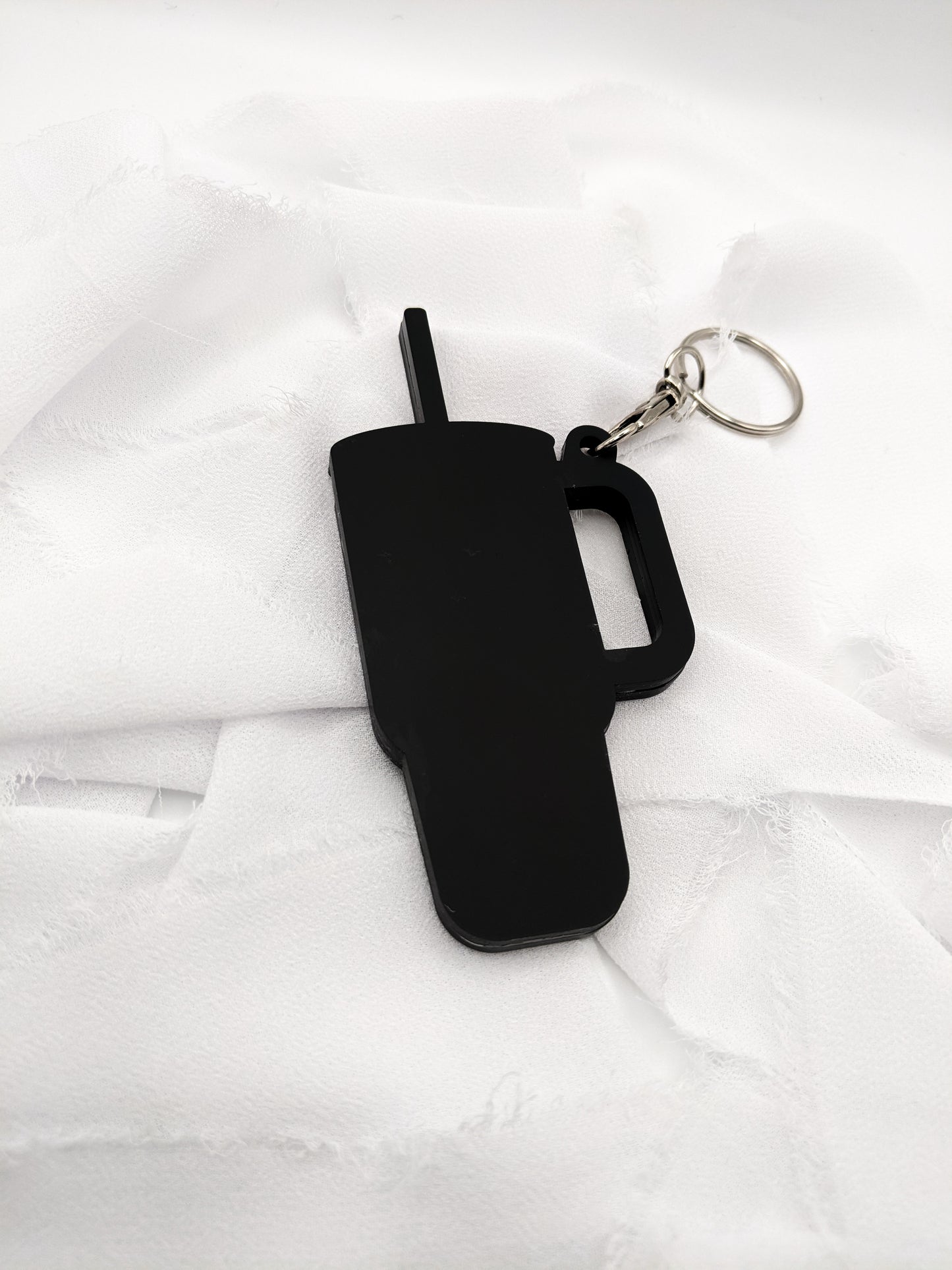 Custom Tumbler Keychain with Initial