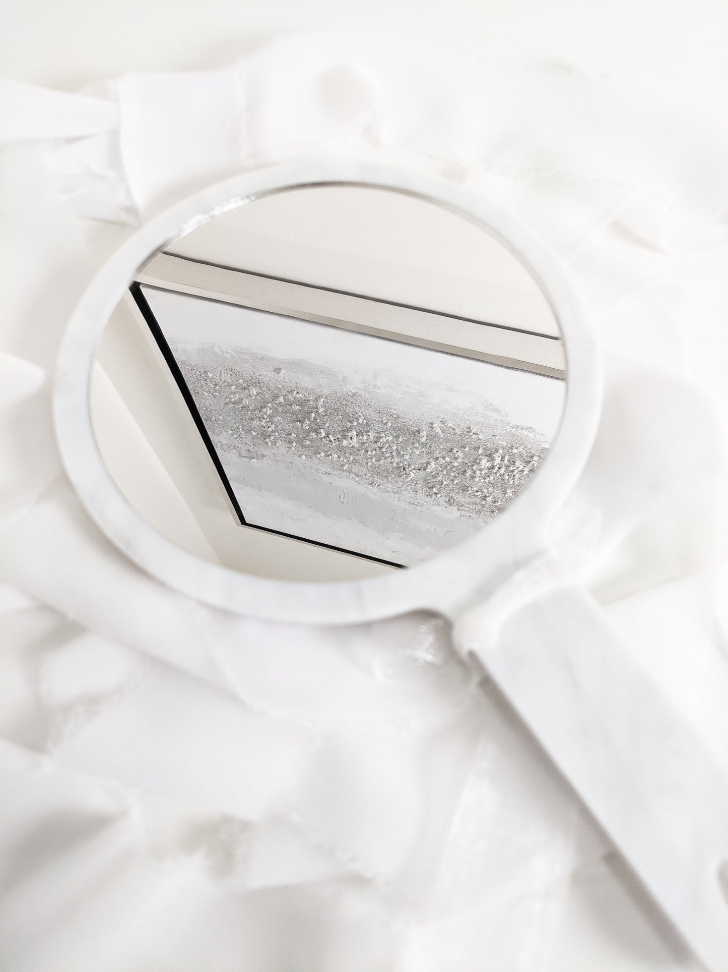 Custom Initial Bride Hand Mirror, Personalized Wedding Gift