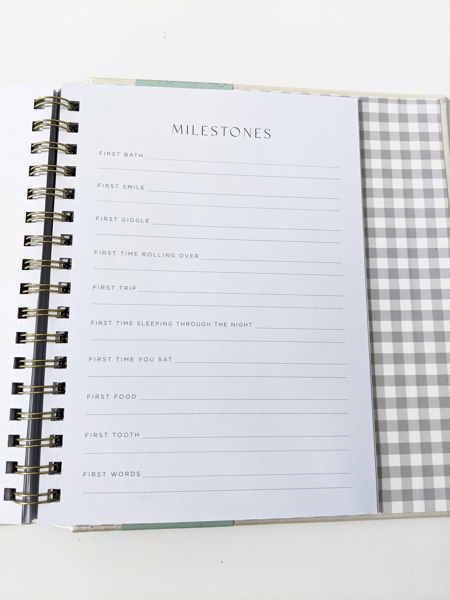 Personalized Baby Milestone Book