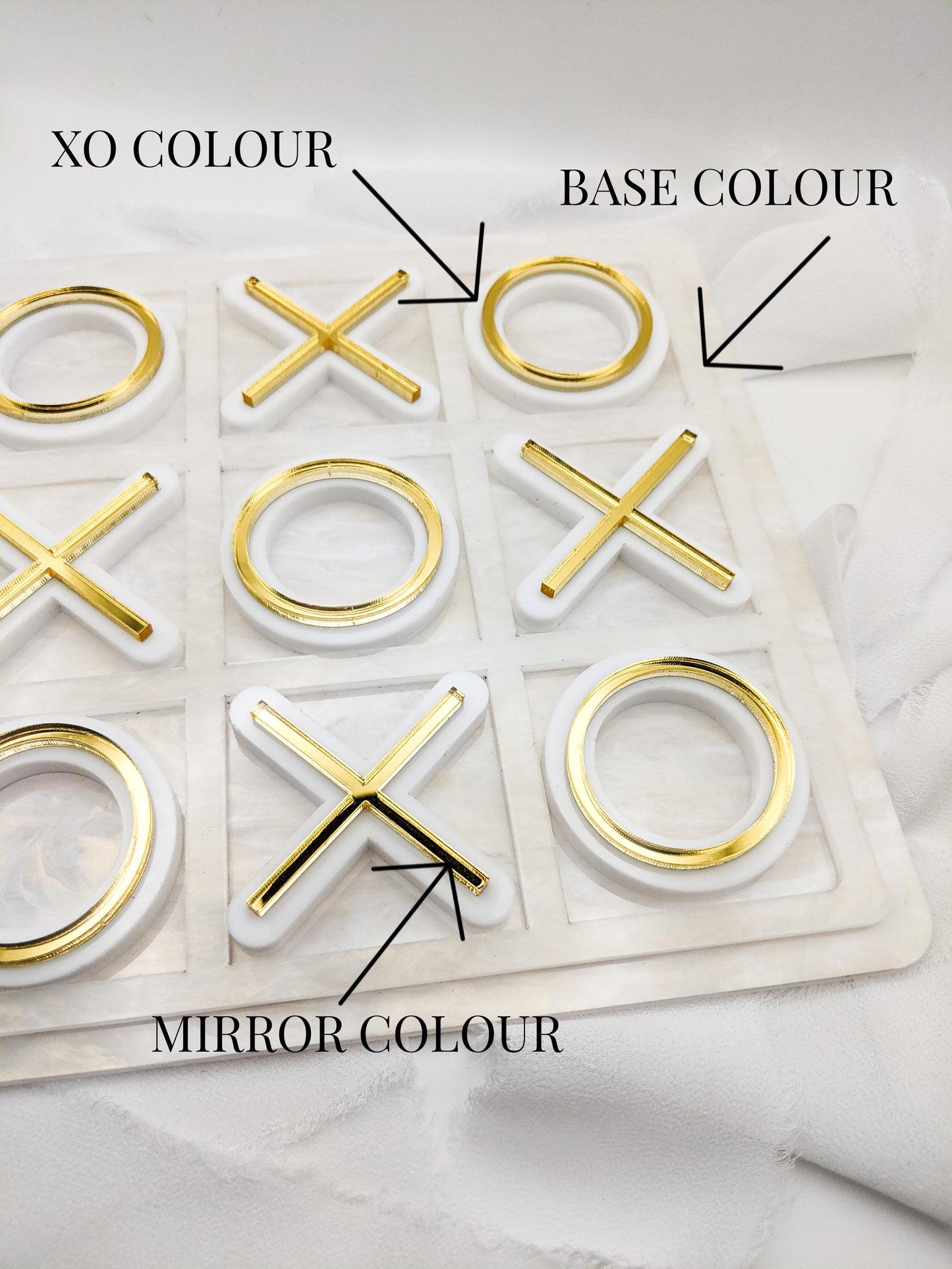 Custom Acrylic Tic Tac Toe Game, Personalized Game Gift