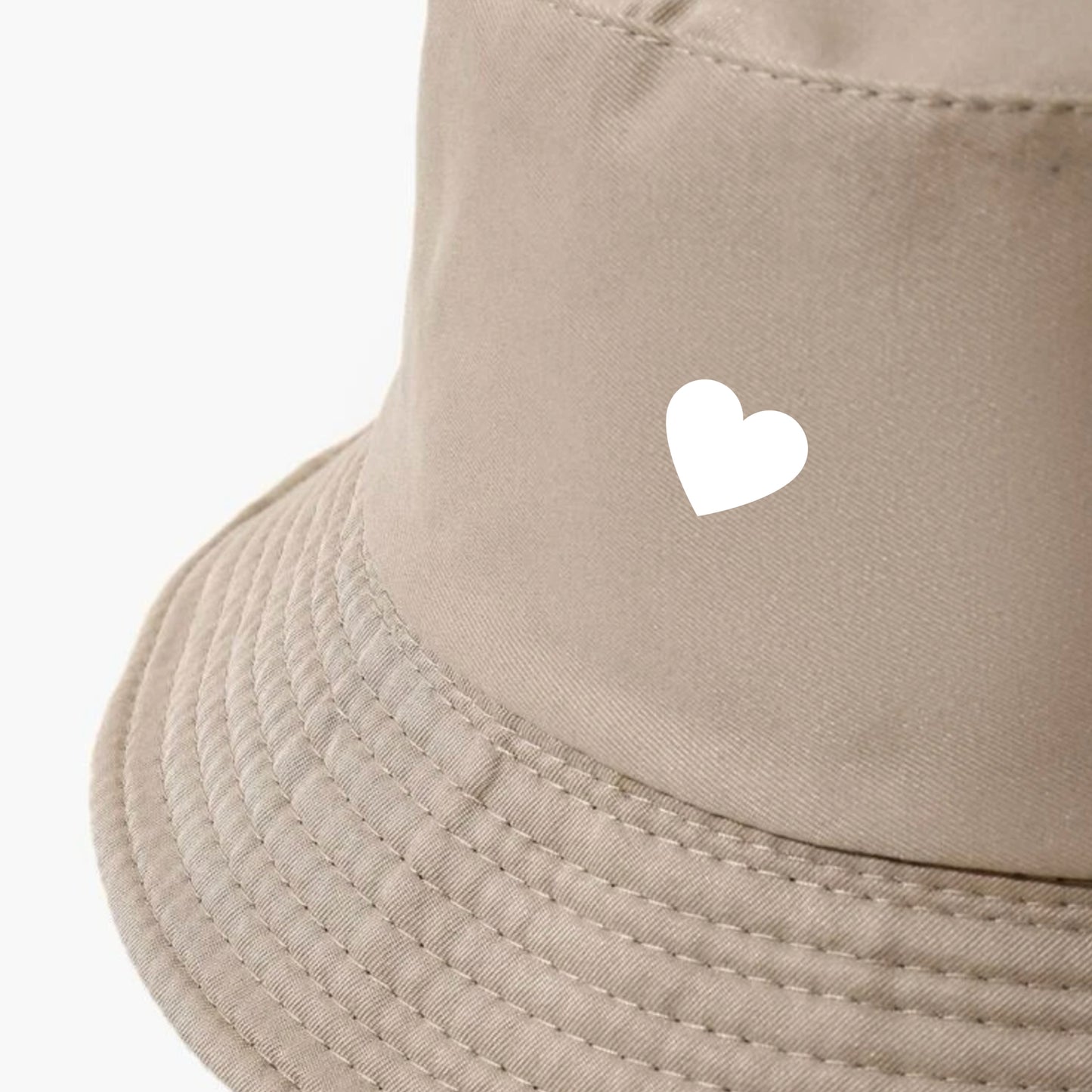 Khaki Heart Bucket Hat