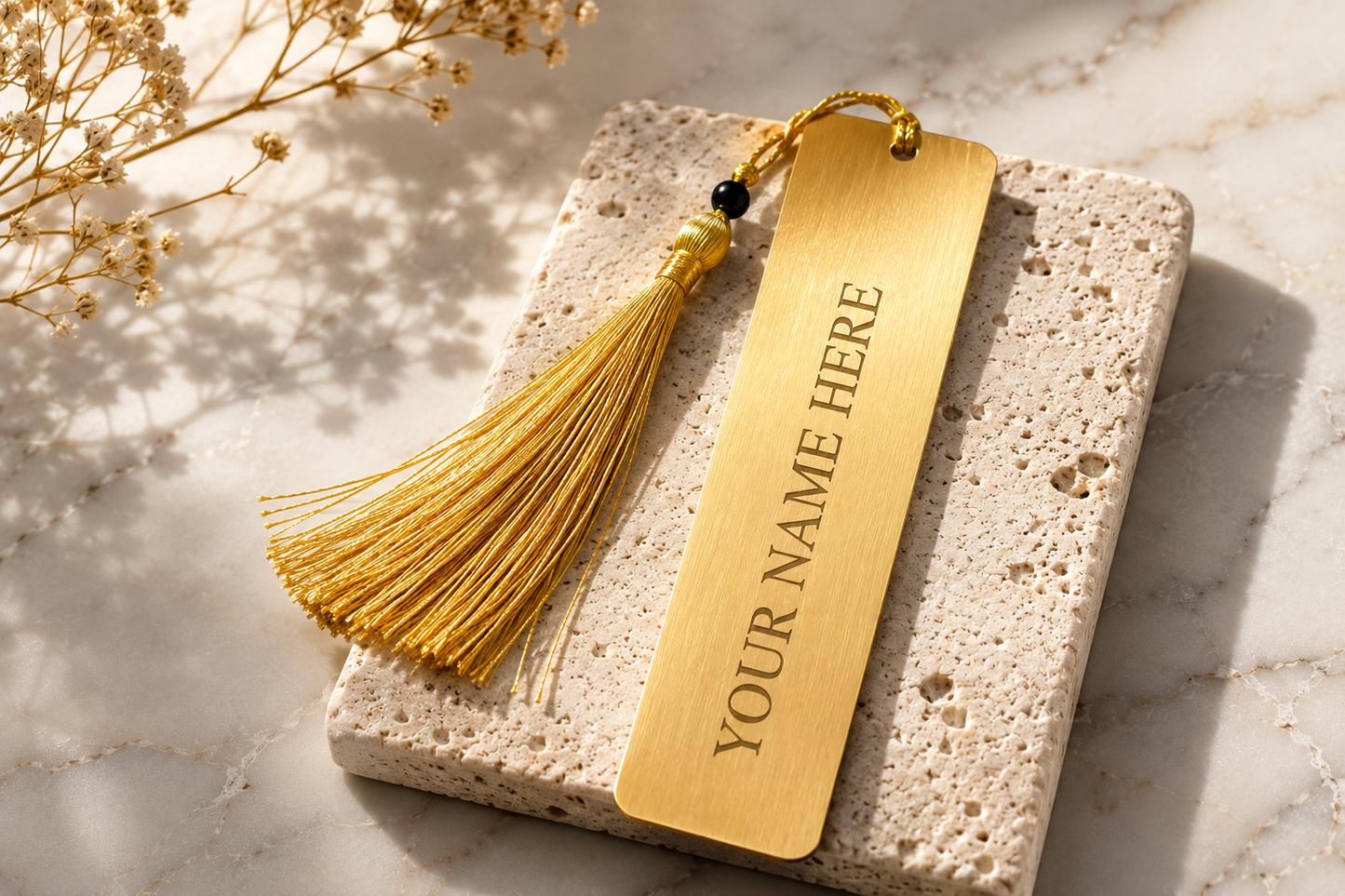 Personalized Metal Bookmark, Custom Engraved Bookmark, | Gift for Book Lovers, Gold or Silver Bookmark (5” x 1”)