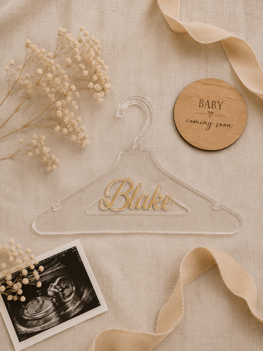 Personalized Children's Acrylic Hanger, Custom Name Baby & Kids Hanger