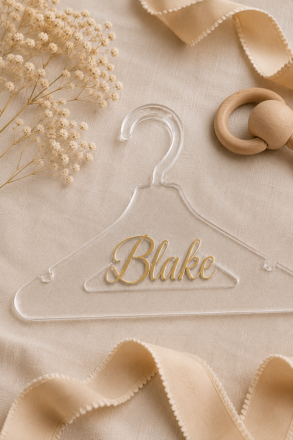 Personalized Children's Acrylic Hanger, Custom Name Baby & Kids Hanger