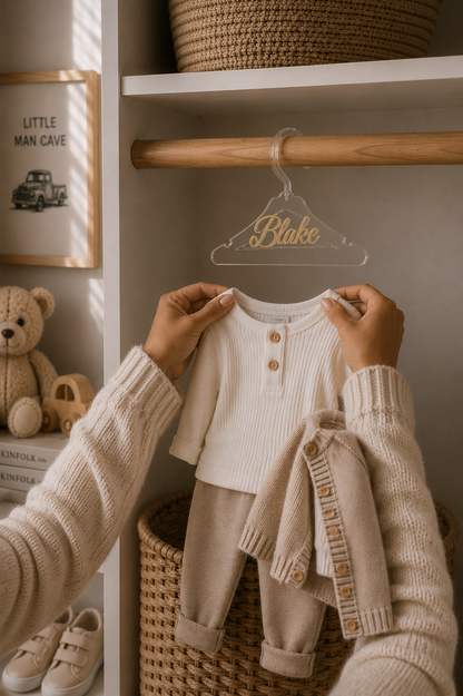 Personalized Children's Acrylic Hanger, Custom Name Baby & Kids Hanger