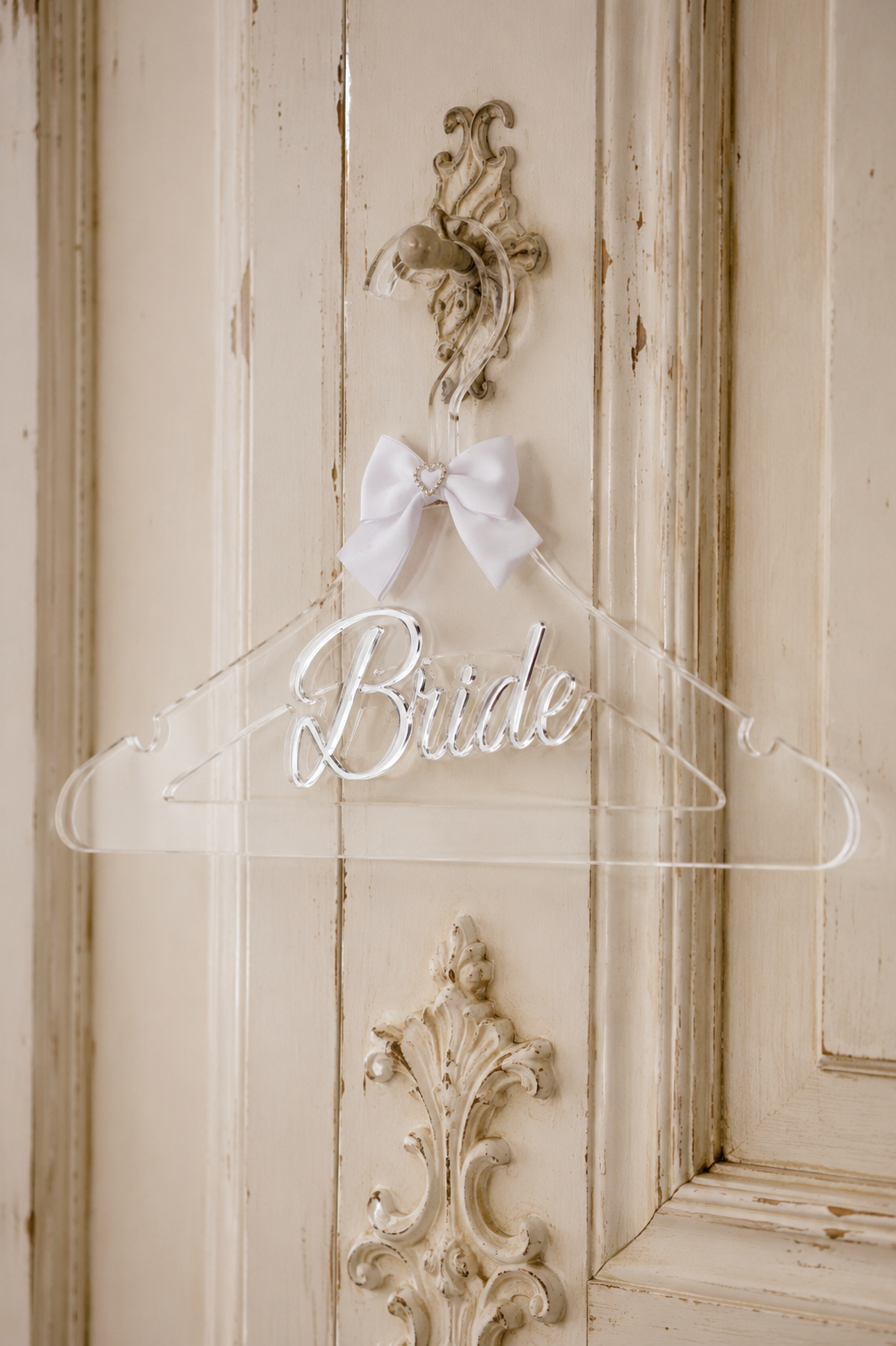 Personalized Bride Acrylic Hanger, Custom Wedding Dress Hanger