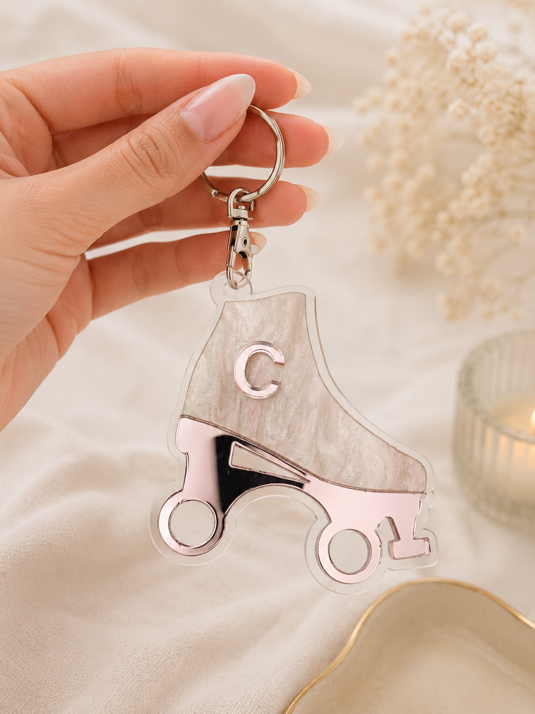 Personalized Roller Skate Keychain