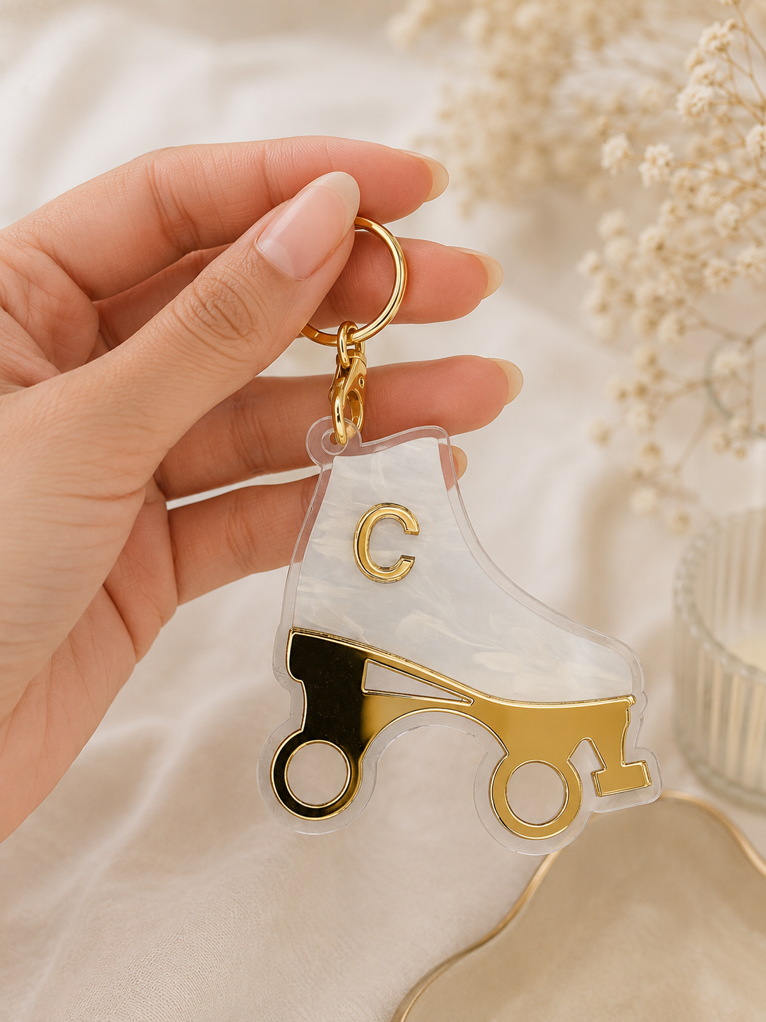 Personalized Roller Skate Keychain