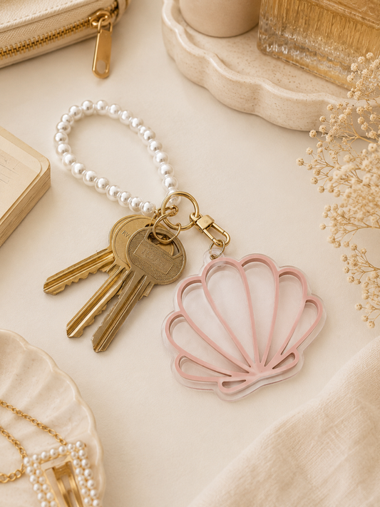 Personalized Acrylic Shell Keychain