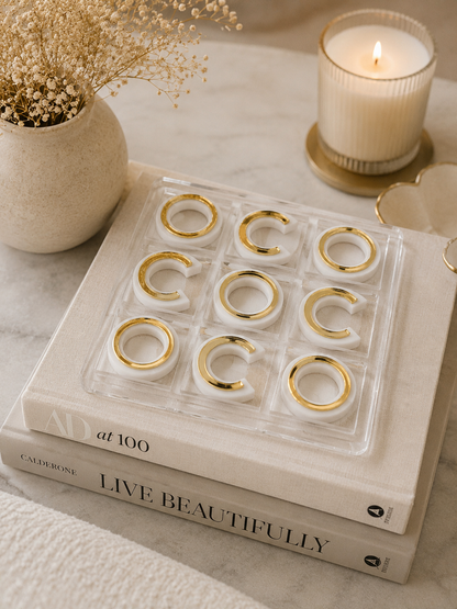Custom Initial Acrylic Tic Tac Toe Game