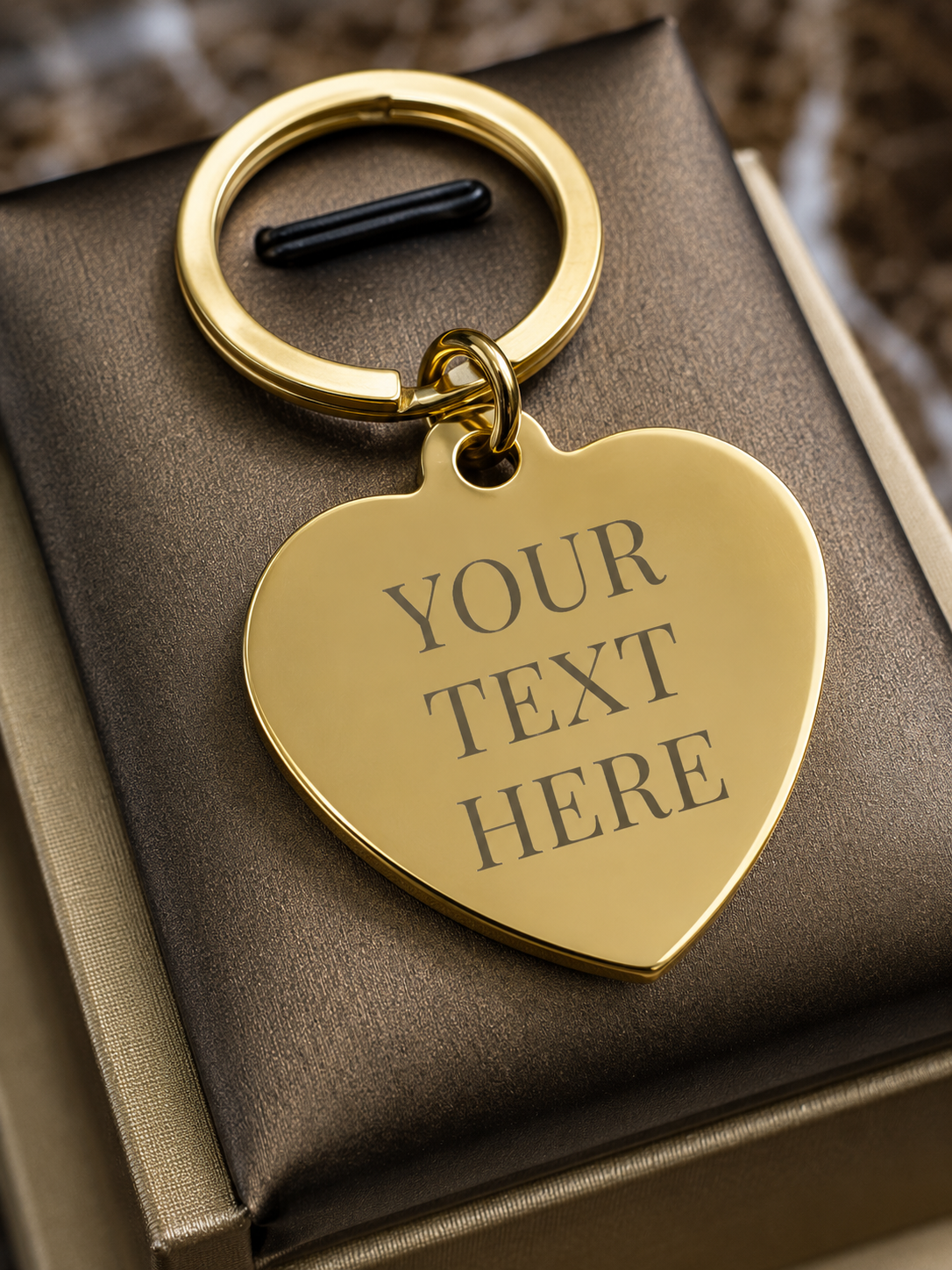 The Sweetheart Signature Keychain, Custom Engraved Heart Keychain with Name or Photo