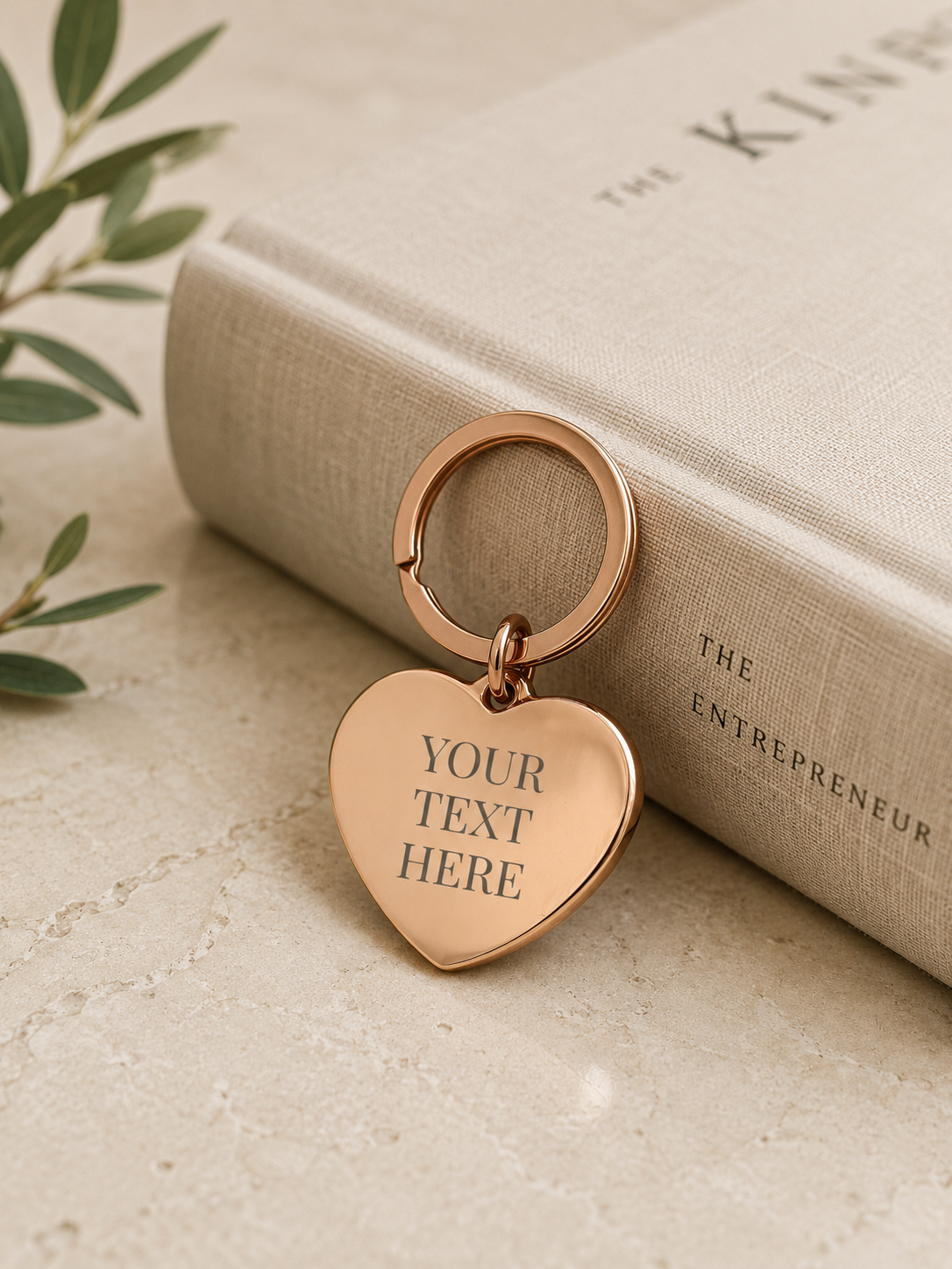 The Sweetheart Signature Keychain, Custom Engraved Heart Keychain with Name or Photo