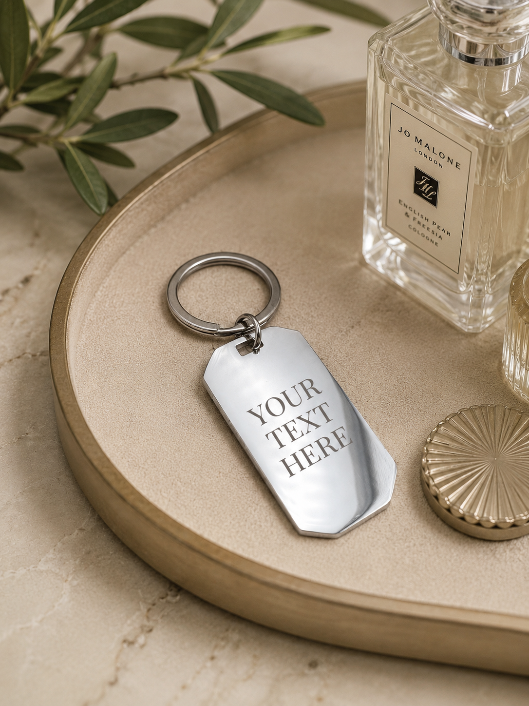 The Signature Tag Keychain, Custom Engraved Keychain with Name or Photo