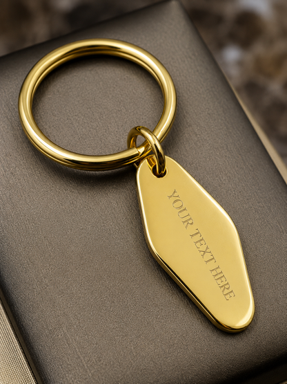 The Ovala Signature Keychain, Custom Engraved Keychain with Name or Photo