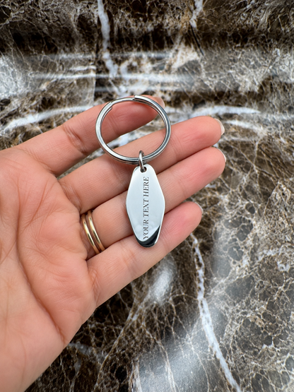 The Ovala Signature Keychain, Custom Engraved Keychain with Name or Photo